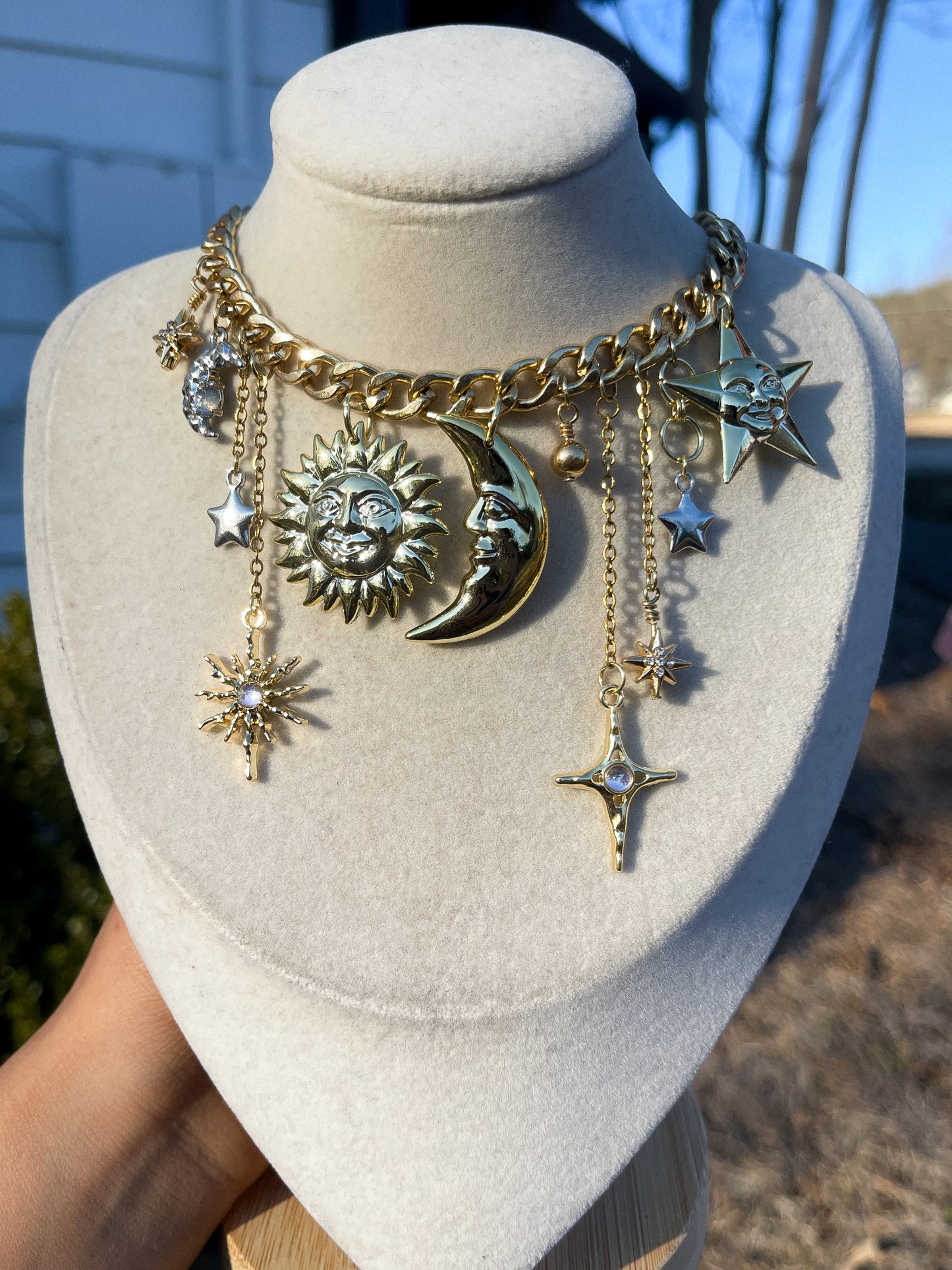 Cosmic Drip 💧• Cascading Stars Necklace