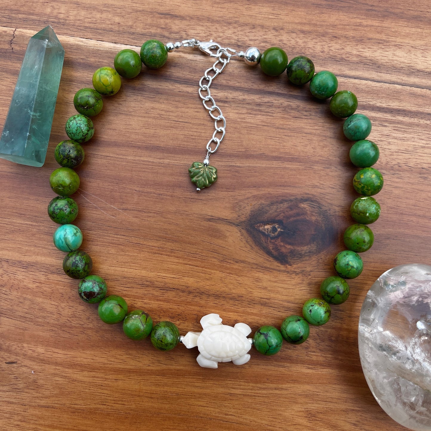 12mm Green Turquoise Shell Choker