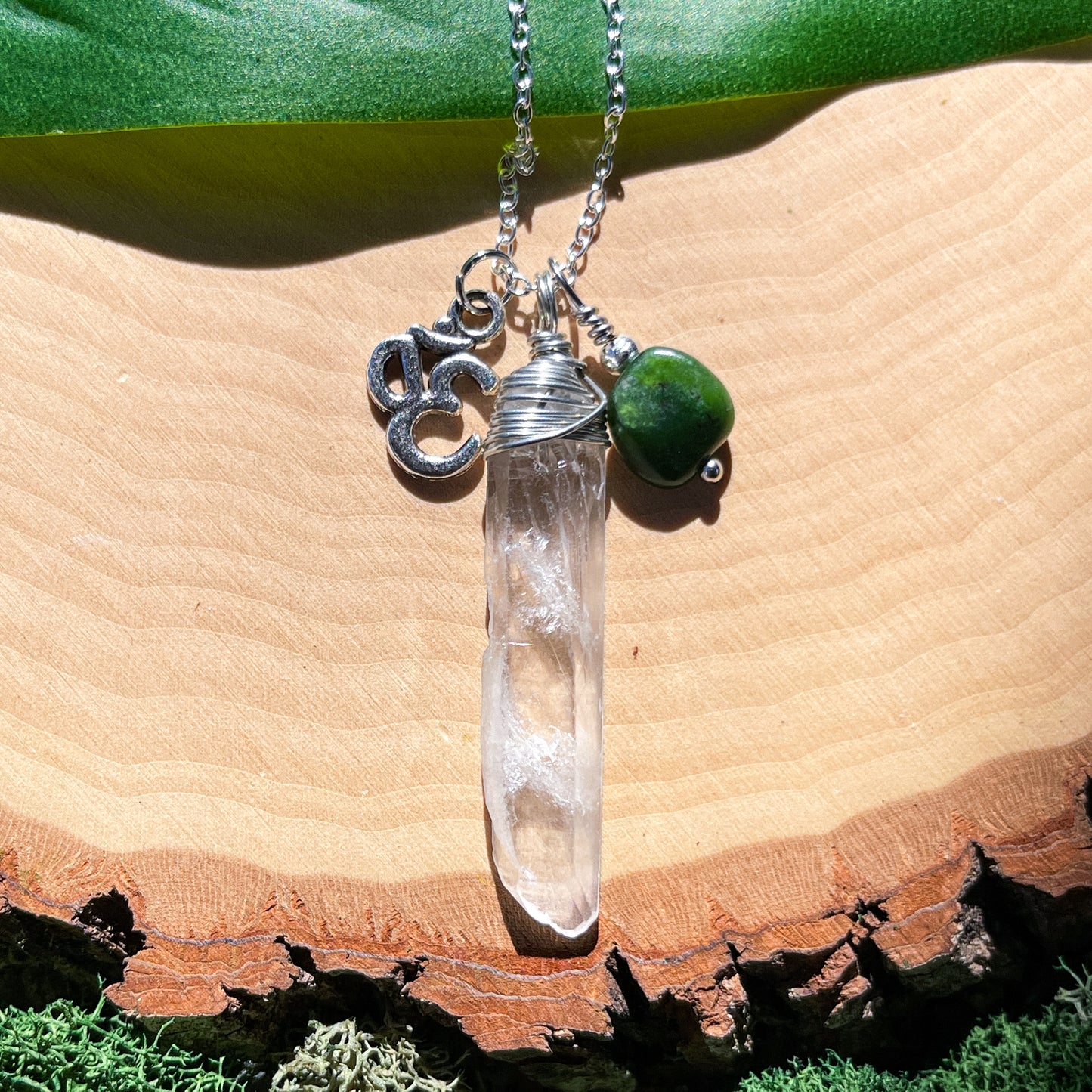 PROSPERITY • Jade Affirmation Charm Necklace