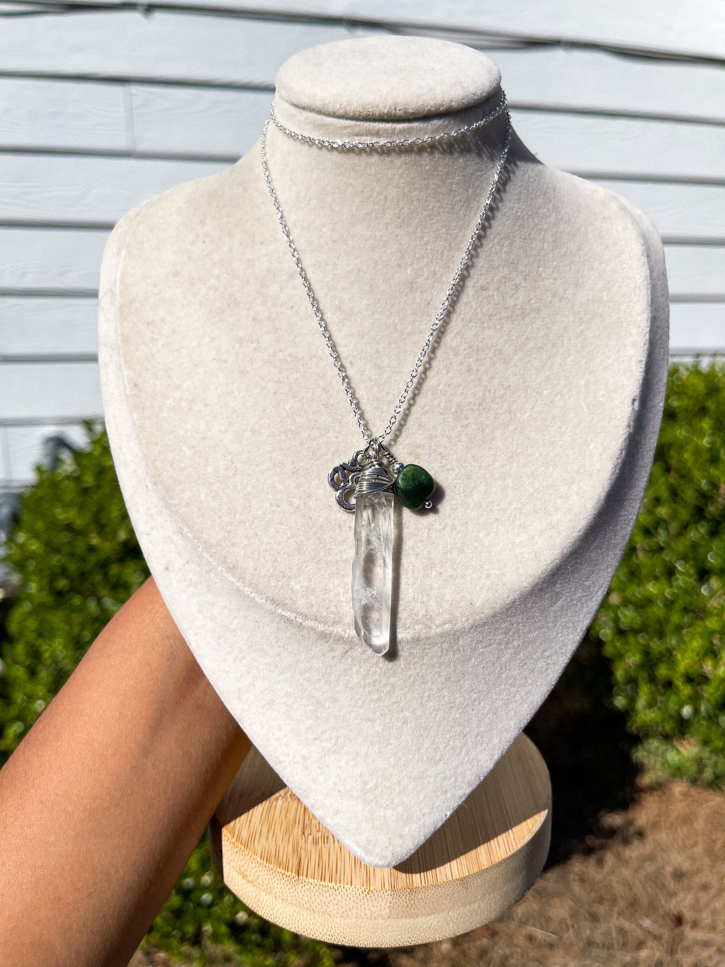 PROSPERITY • Jade Affirmation Charm Necklace
