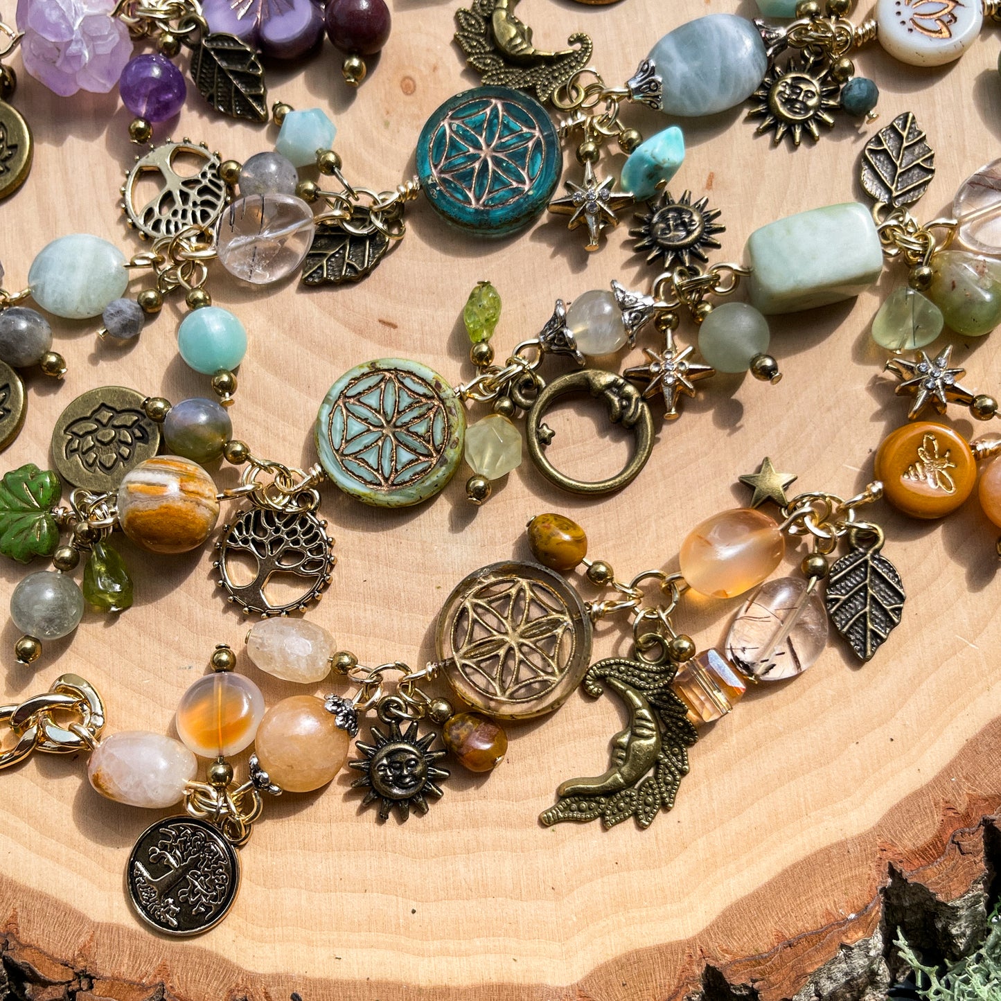 Citrine + Honey Charm Bracelet