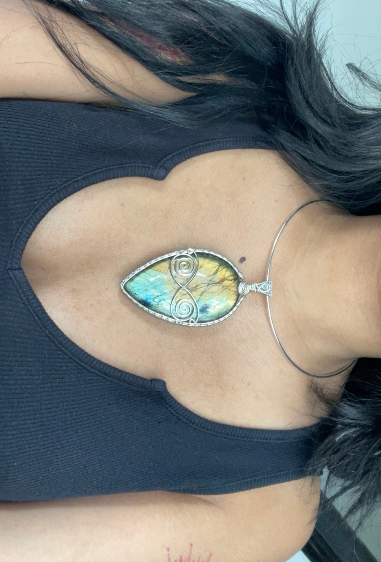 XL Alien Woven Labradorite Necklace