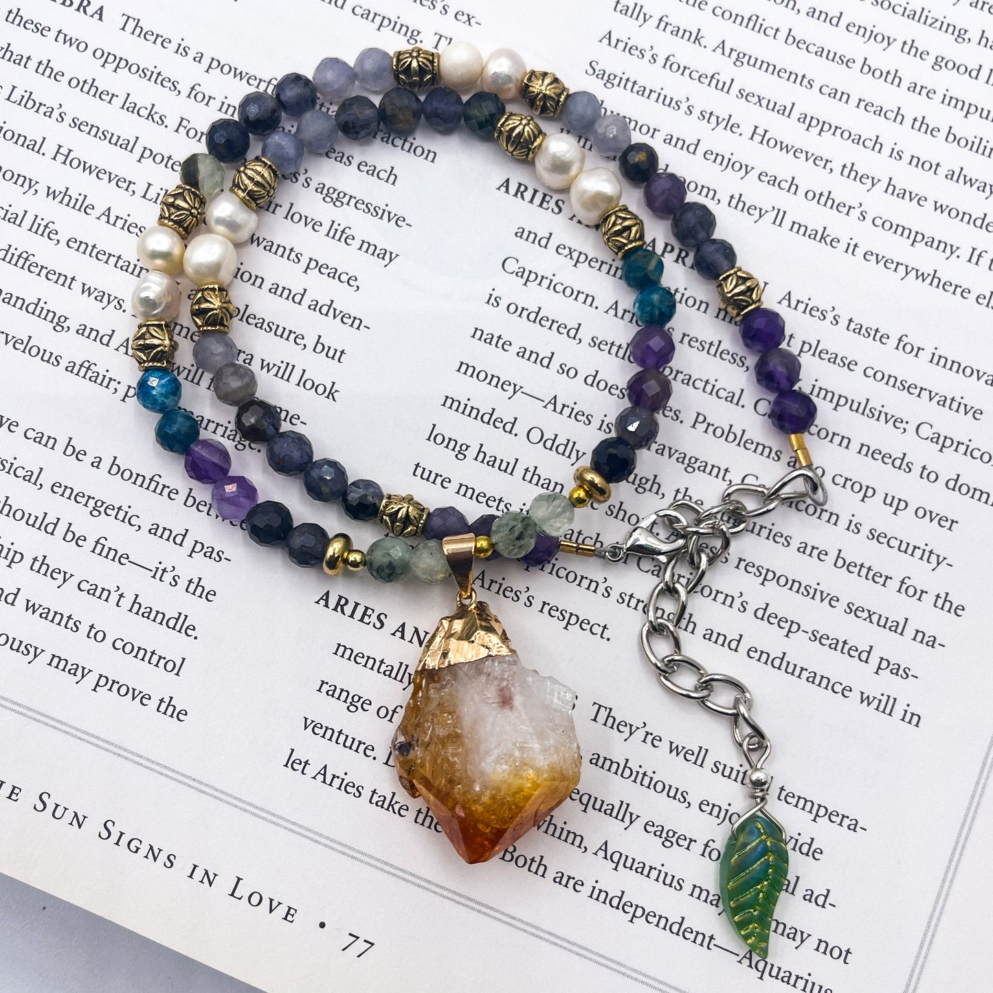 Sweet Meadow Citrine + Pearls Necklace