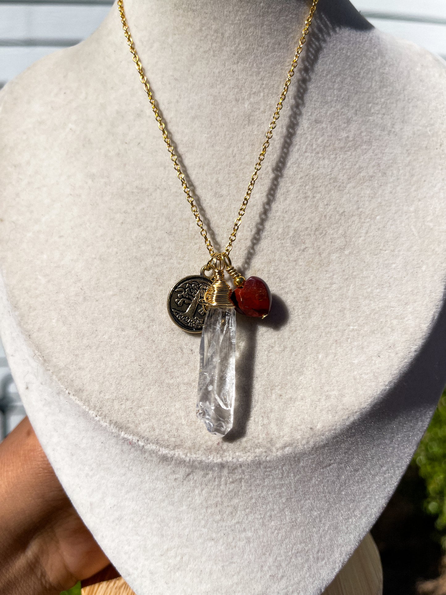 STRENGTH • Jasper Affirmation Charm Necklace