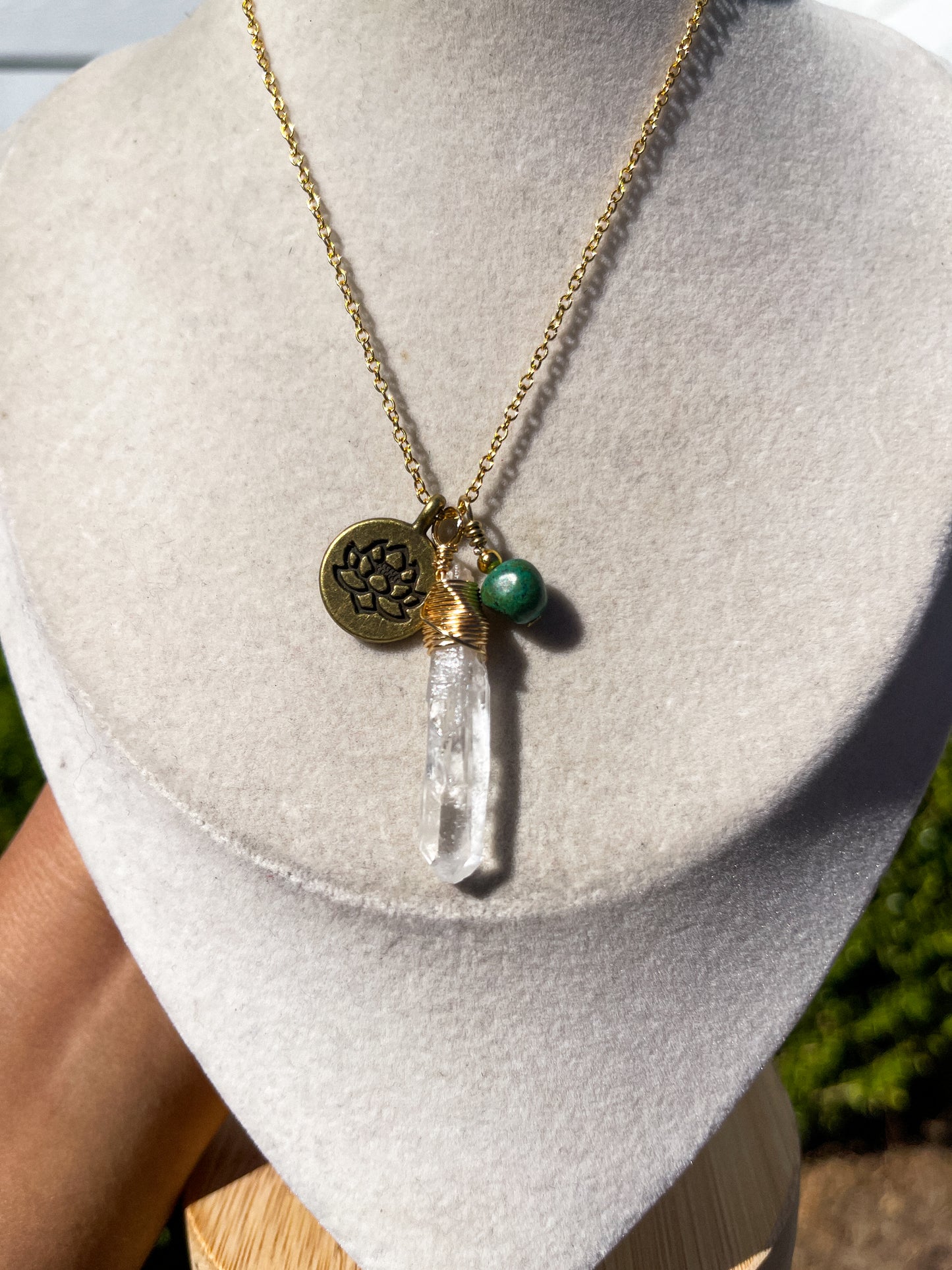 CLAIRITY • Turquoise Affirmation Charm Necklace