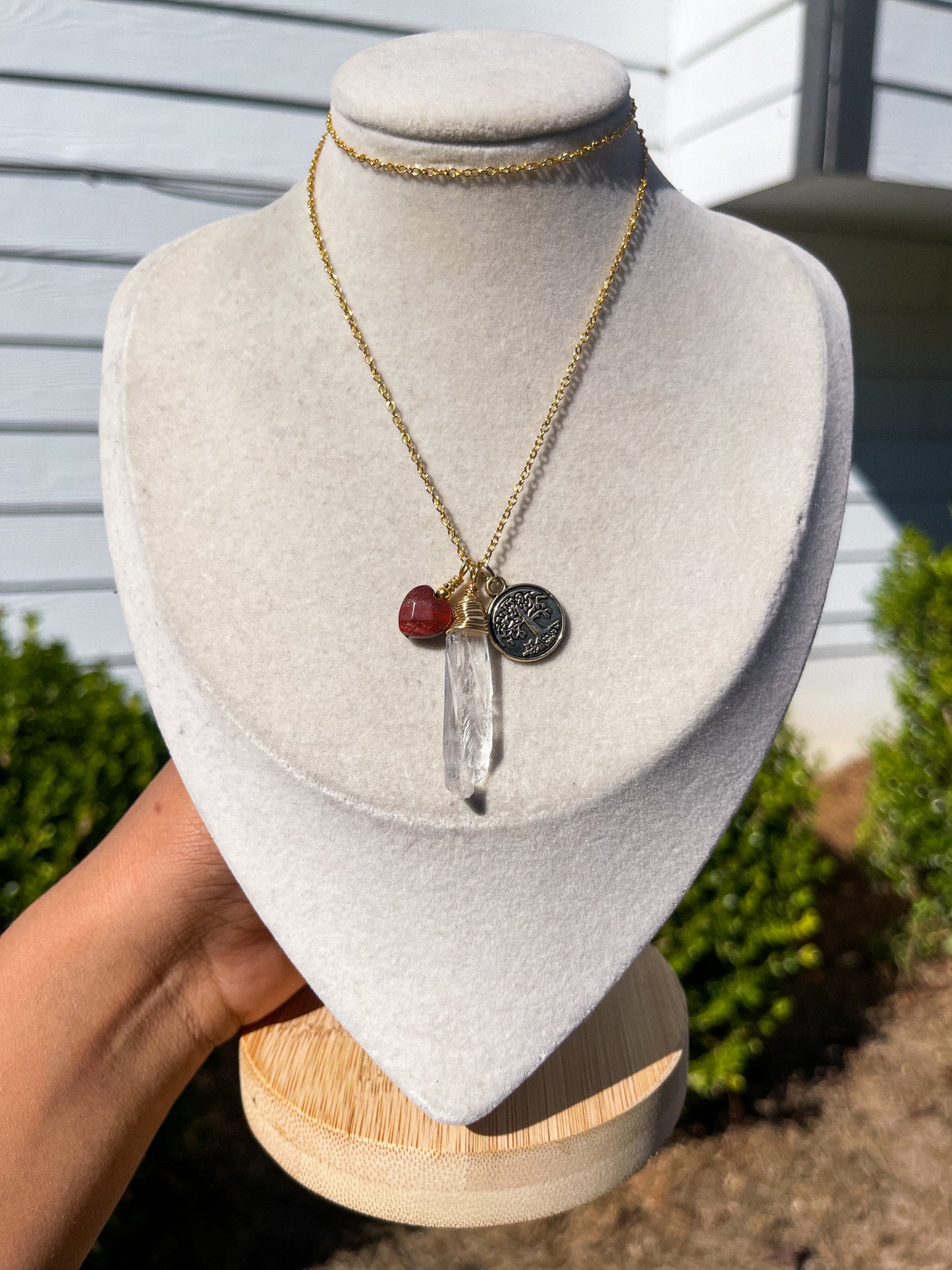 CONFIDENCE • Carnelian Affirmation Charm Necklace