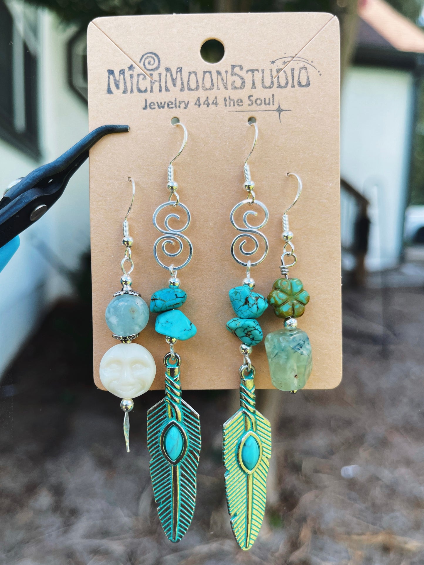 Turquoise + Aquamarine Earrings Set