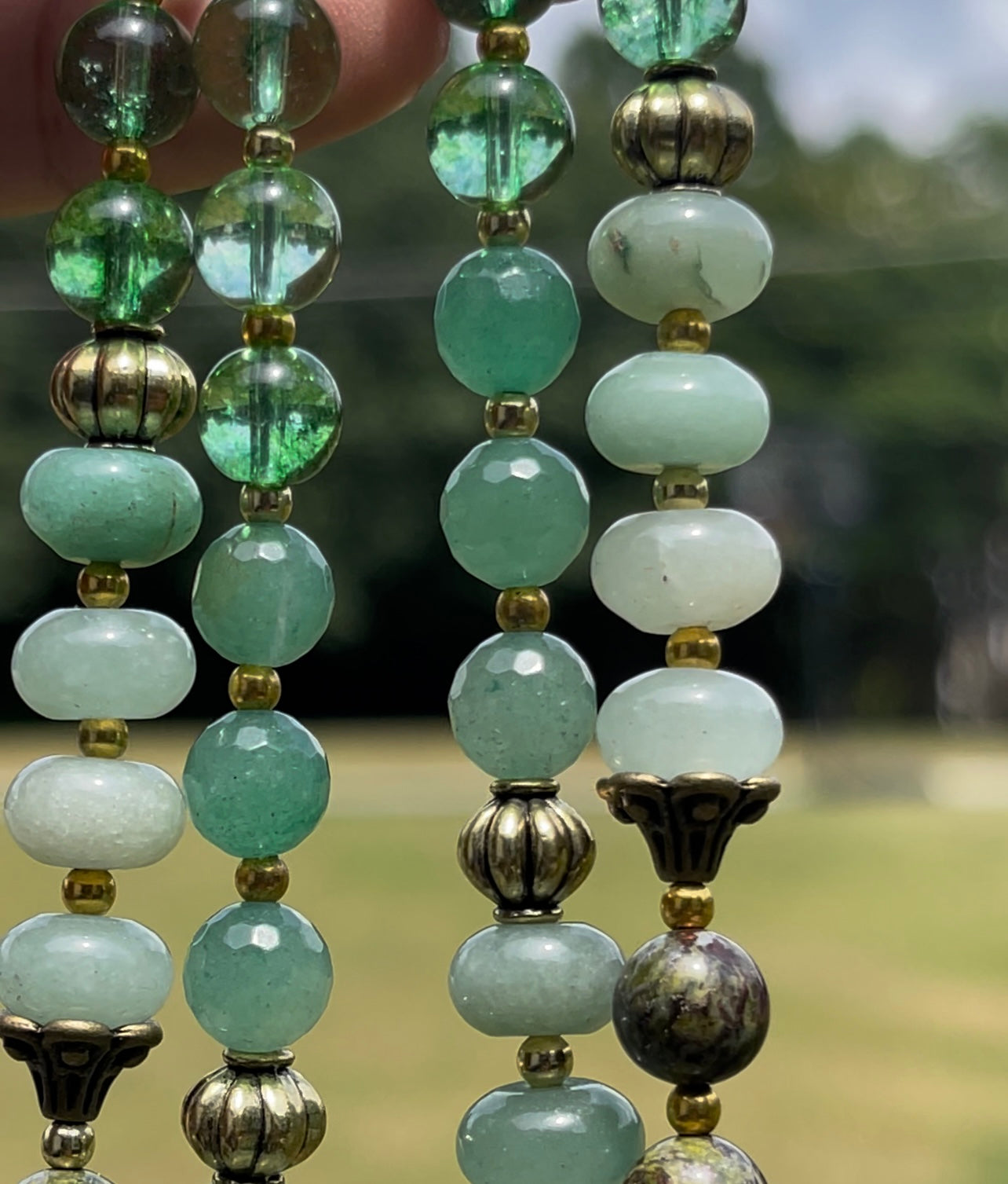 Wealth & Abundance Set • Malachite, Bloodstone + Aventurine