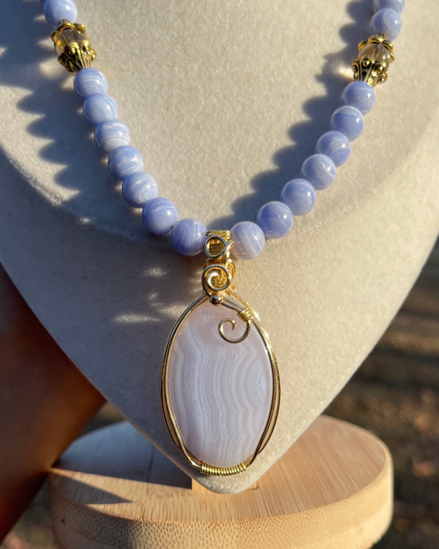 Noel • Blue Lace Agate Necklace
