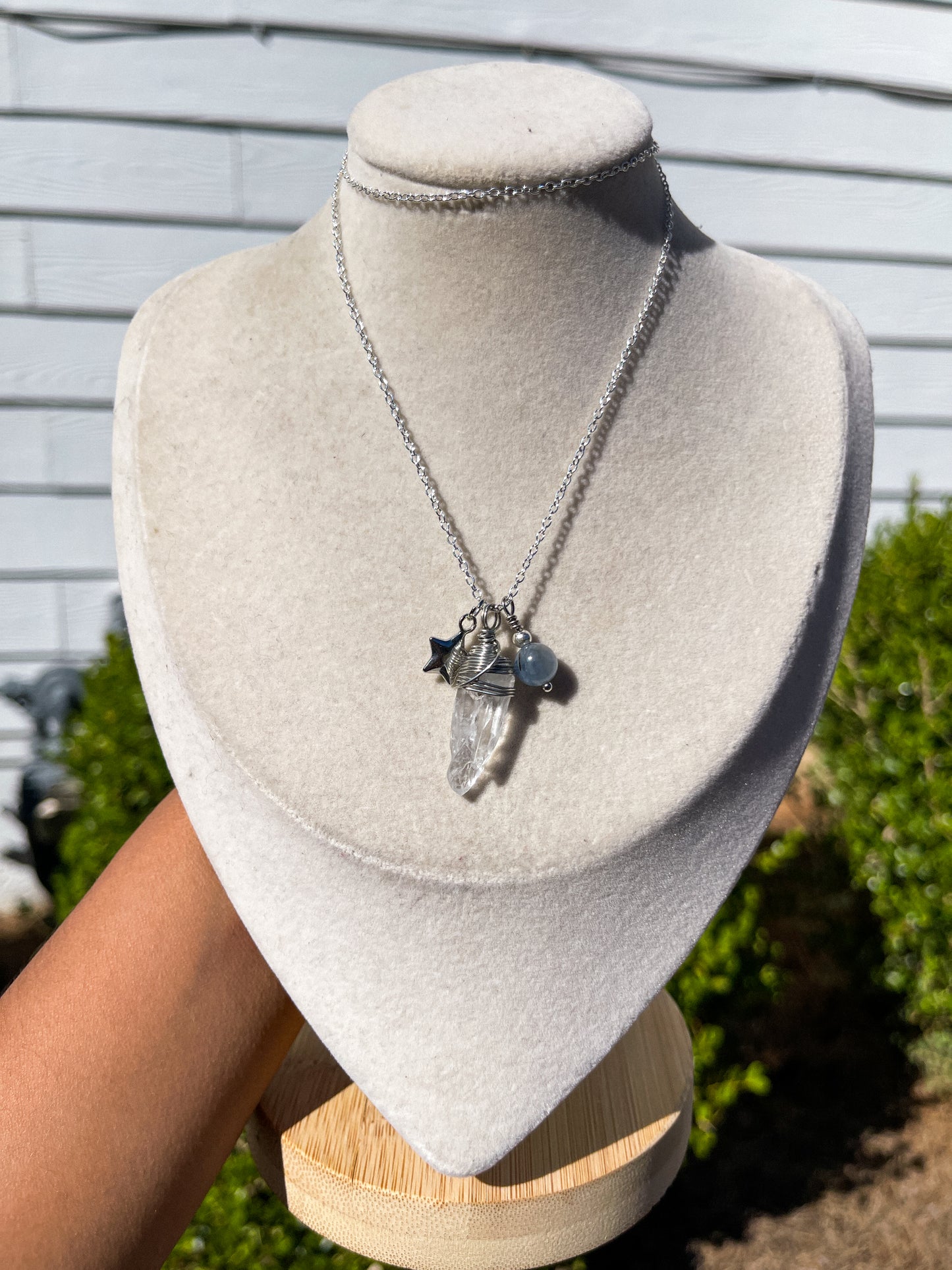 TRANQUILITY • Aquamarine Affirmation Charm Necklace