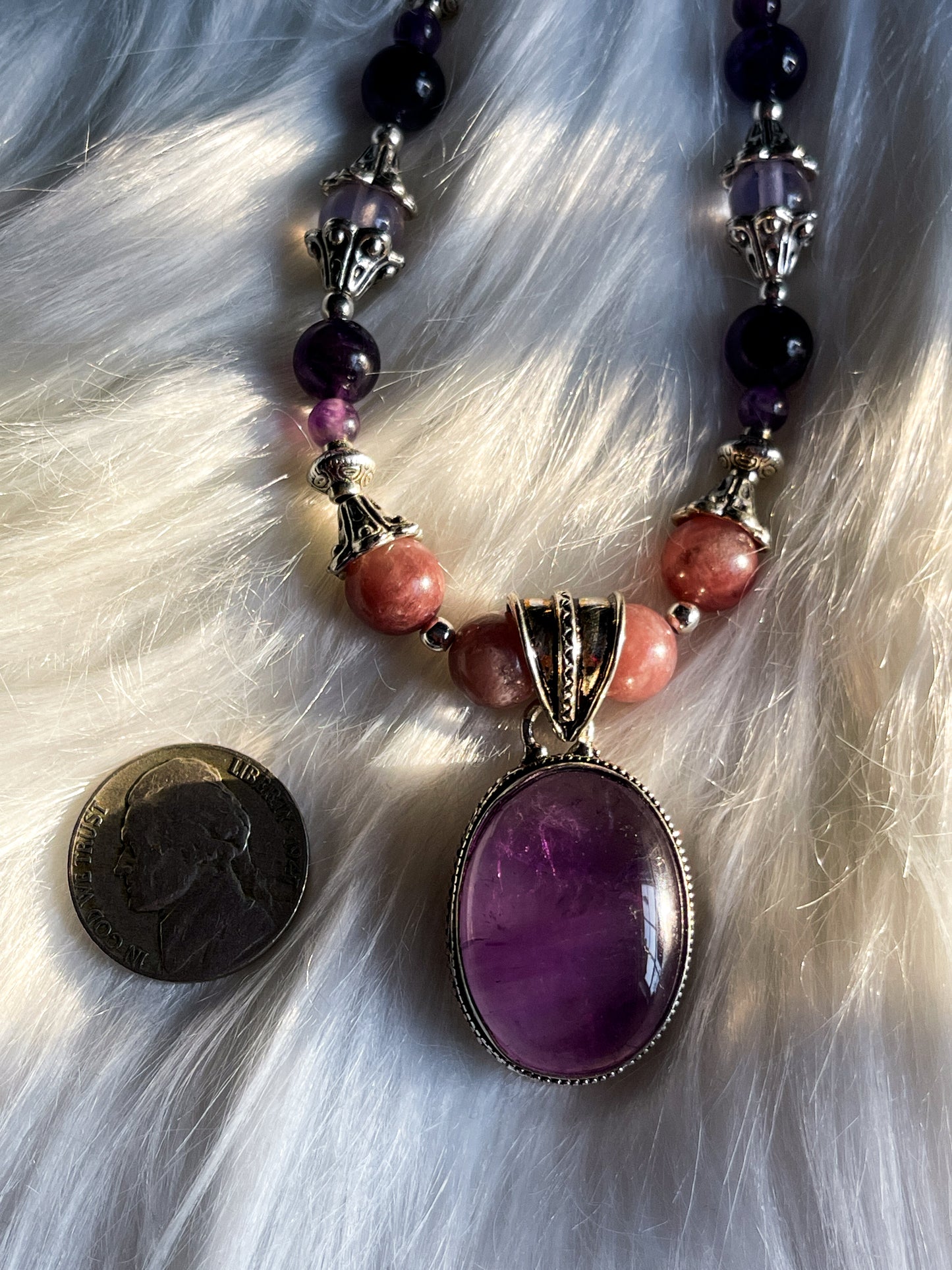 Amethyst + Lepidolite Necklace