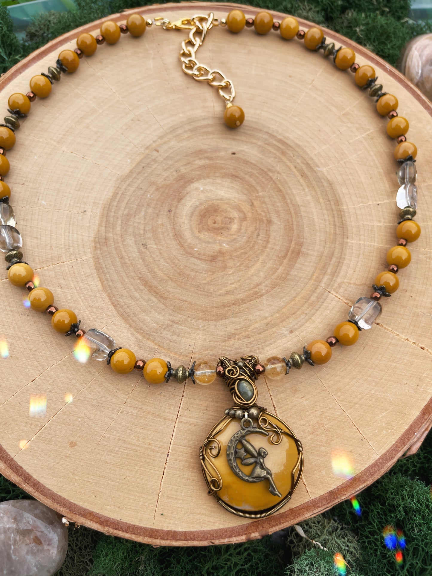 Faelith • Mookaite, Citrine + Smokey Quartz Necklace