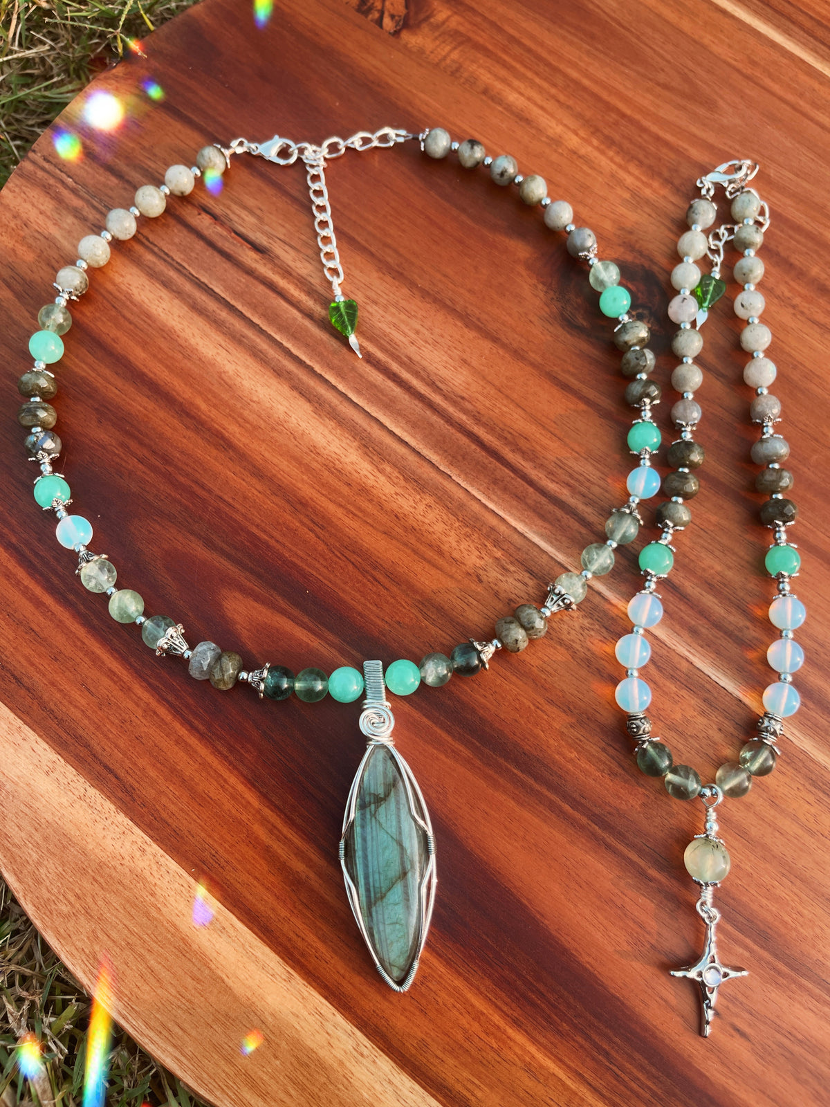 Skylark • Labradorite, Fluorite, Amazonite + Opalite Necklace Set