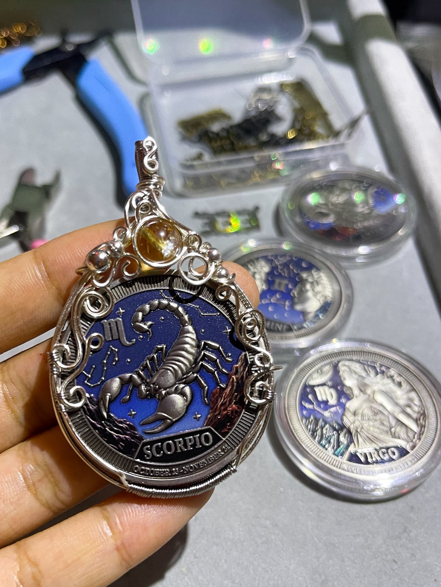 Crystal Zodiac Birthstone Pendants • Claim Your Sign