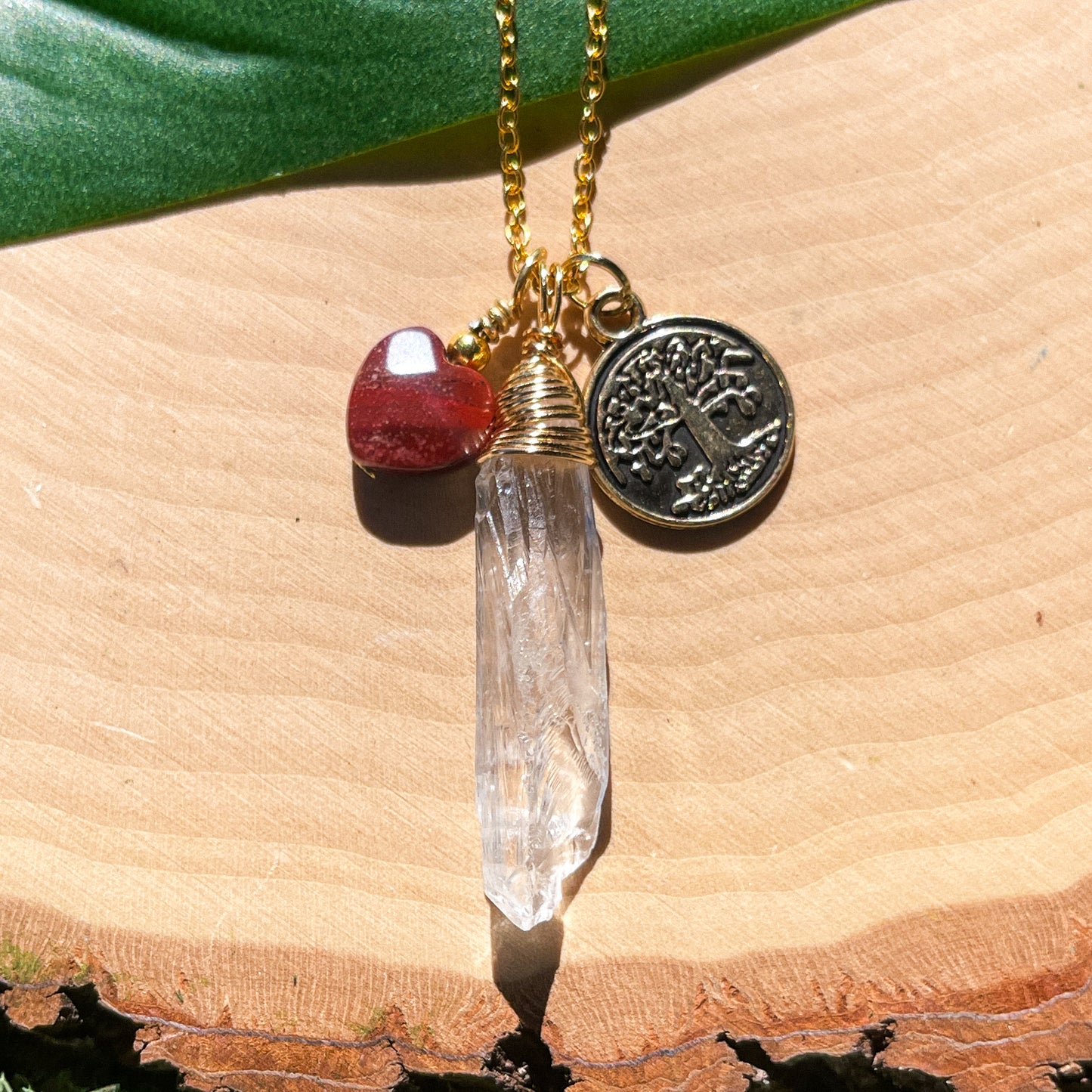 STRENGTH • Jasper Affirmation Charm Necklace
