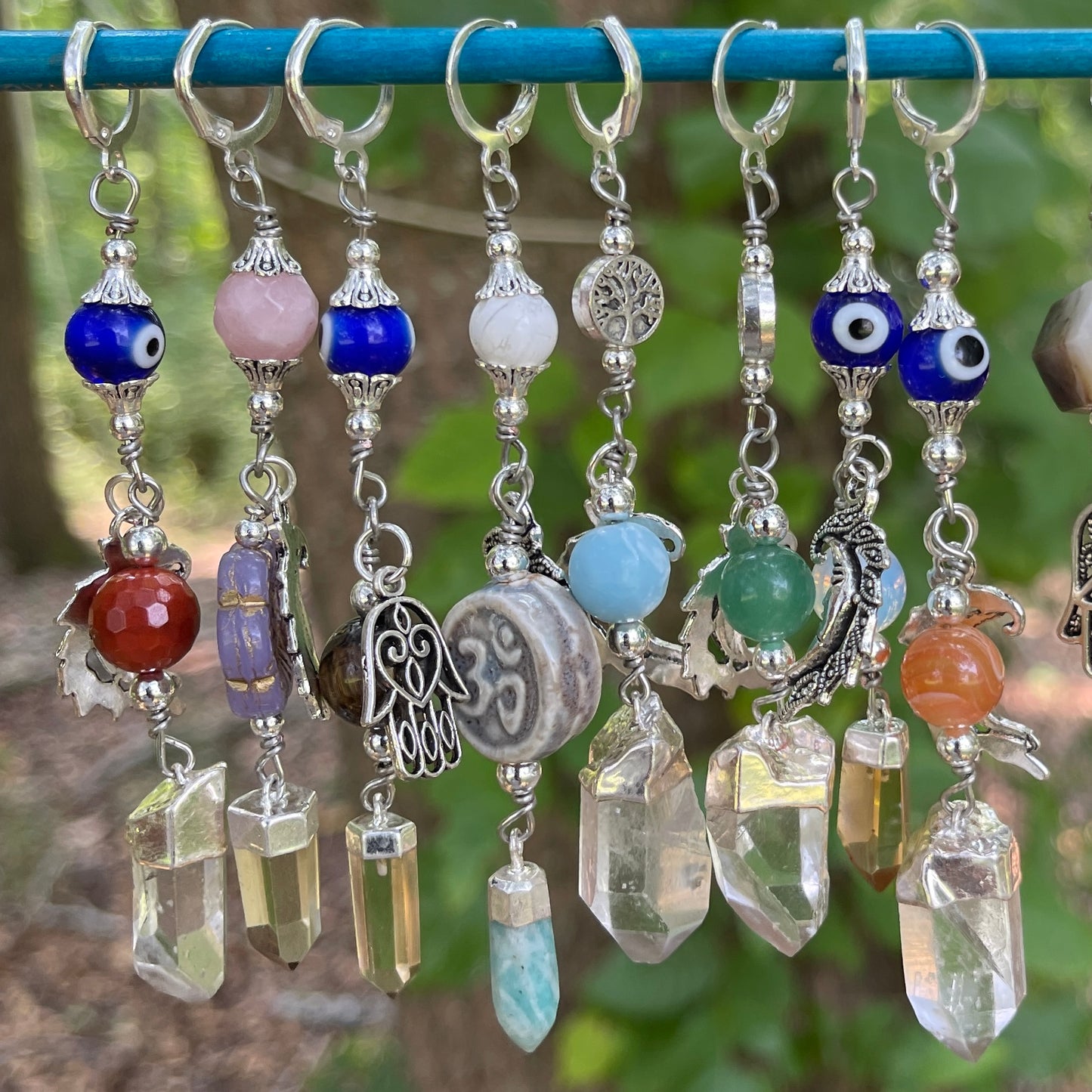 Amazonite + Howlite Ohm Hair Charm