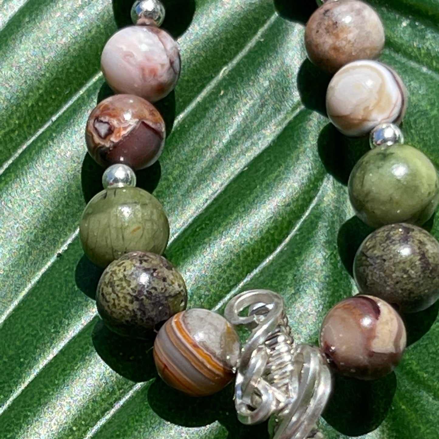 “Clay Canyons” Crazy Lace Agate Necklace