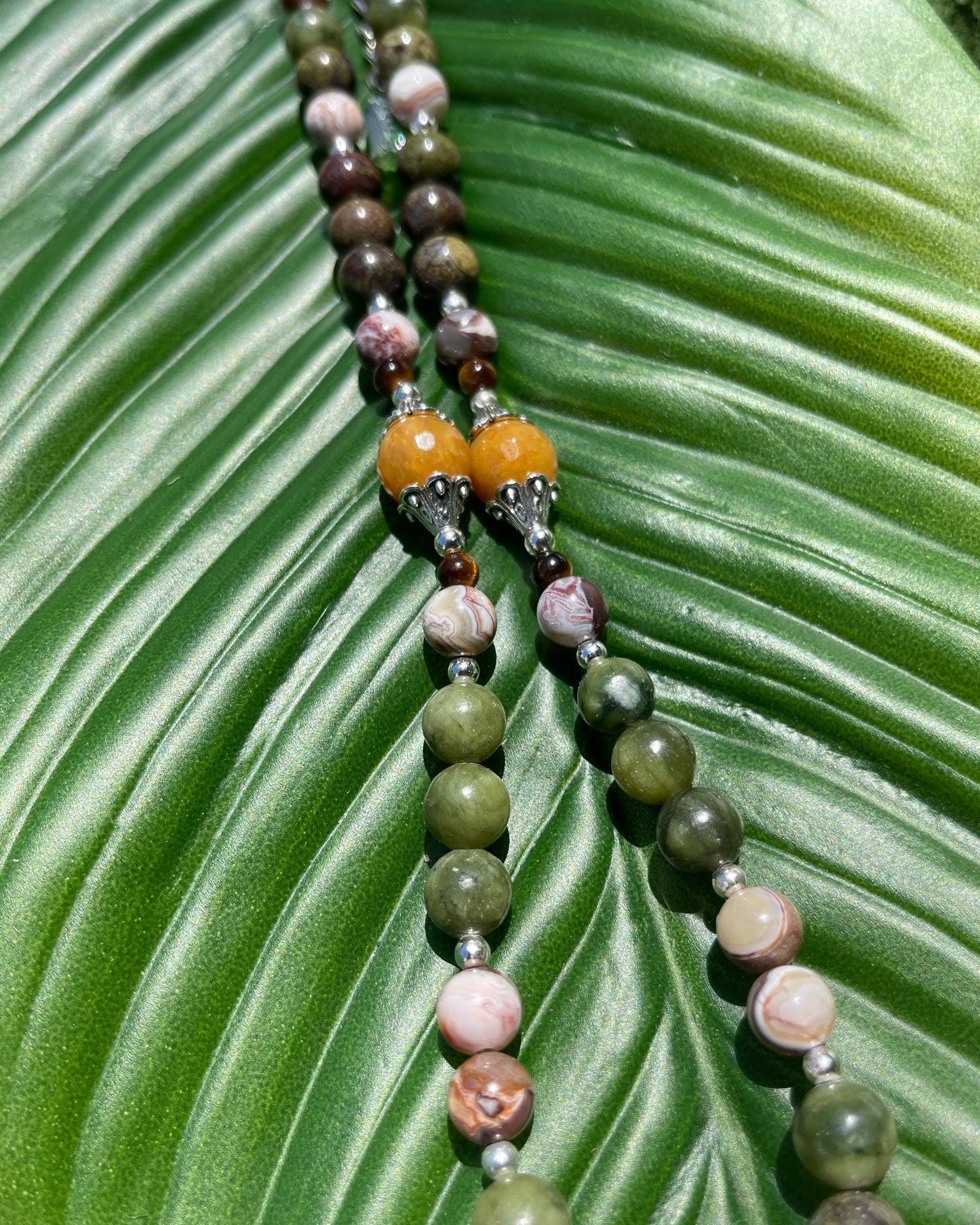 “Clay Canyons” Crazy Lace Agate Necklace