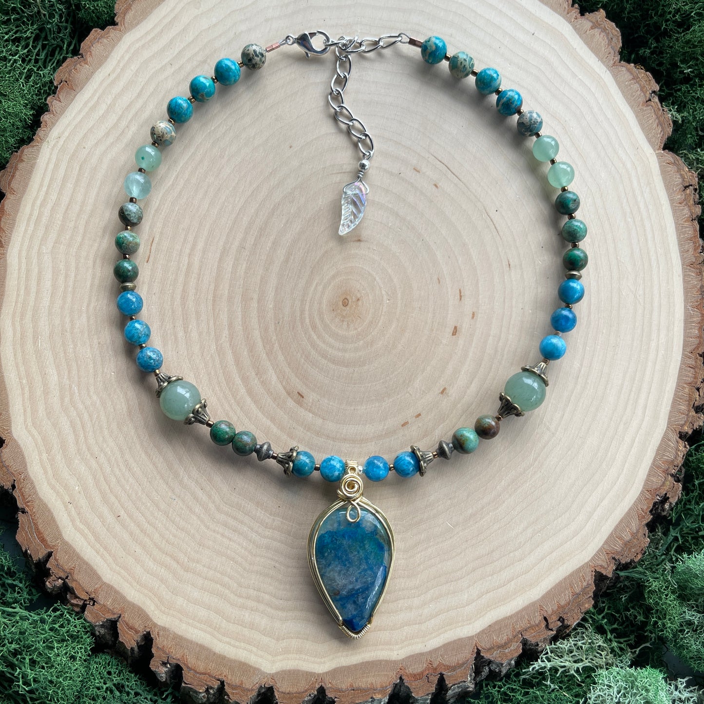 Catalyst • Apatite, Shattukite Chrysocolla + Aventurine Necklace Set