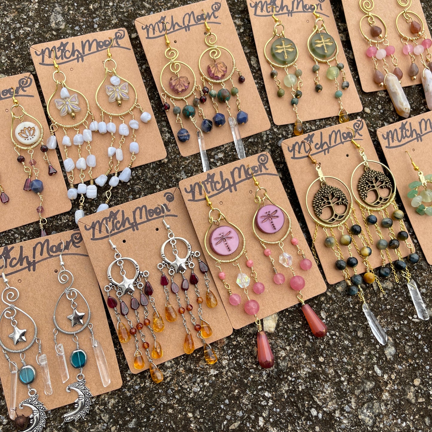 Cosmic Clear Quartz Earrings