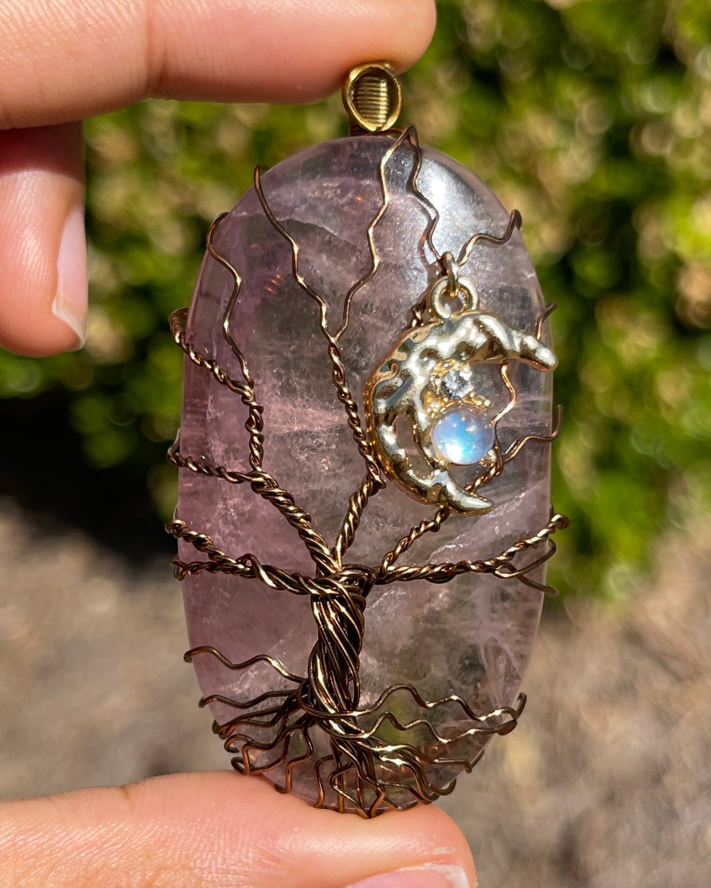 Candy Fluorite Night Sky Pendant