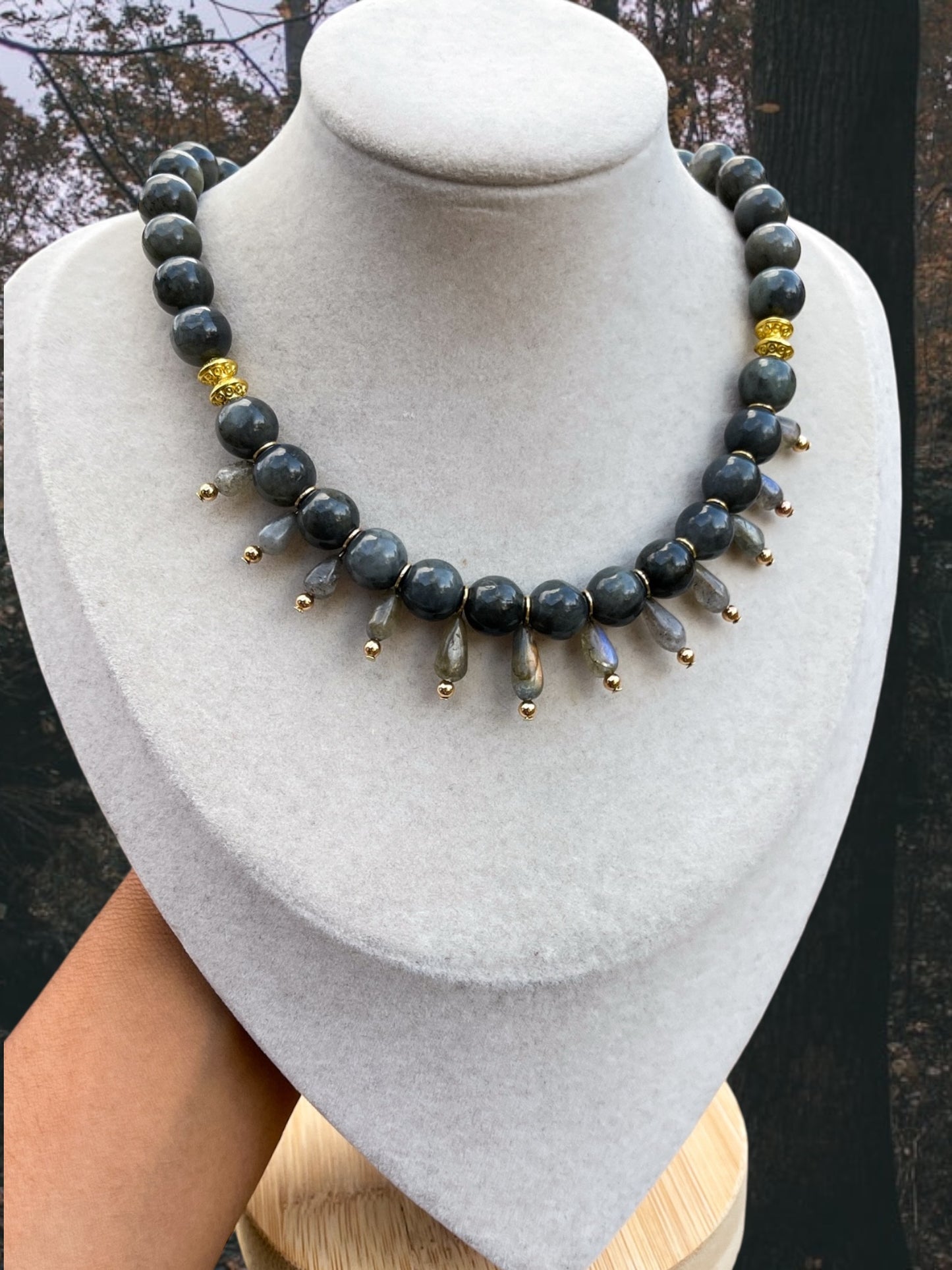 Halo • 12mm Labradorite Goddess Choker