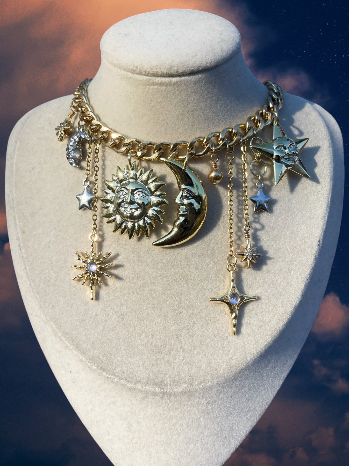 Cosmic Drip 💧• Cascading Stars Necklace