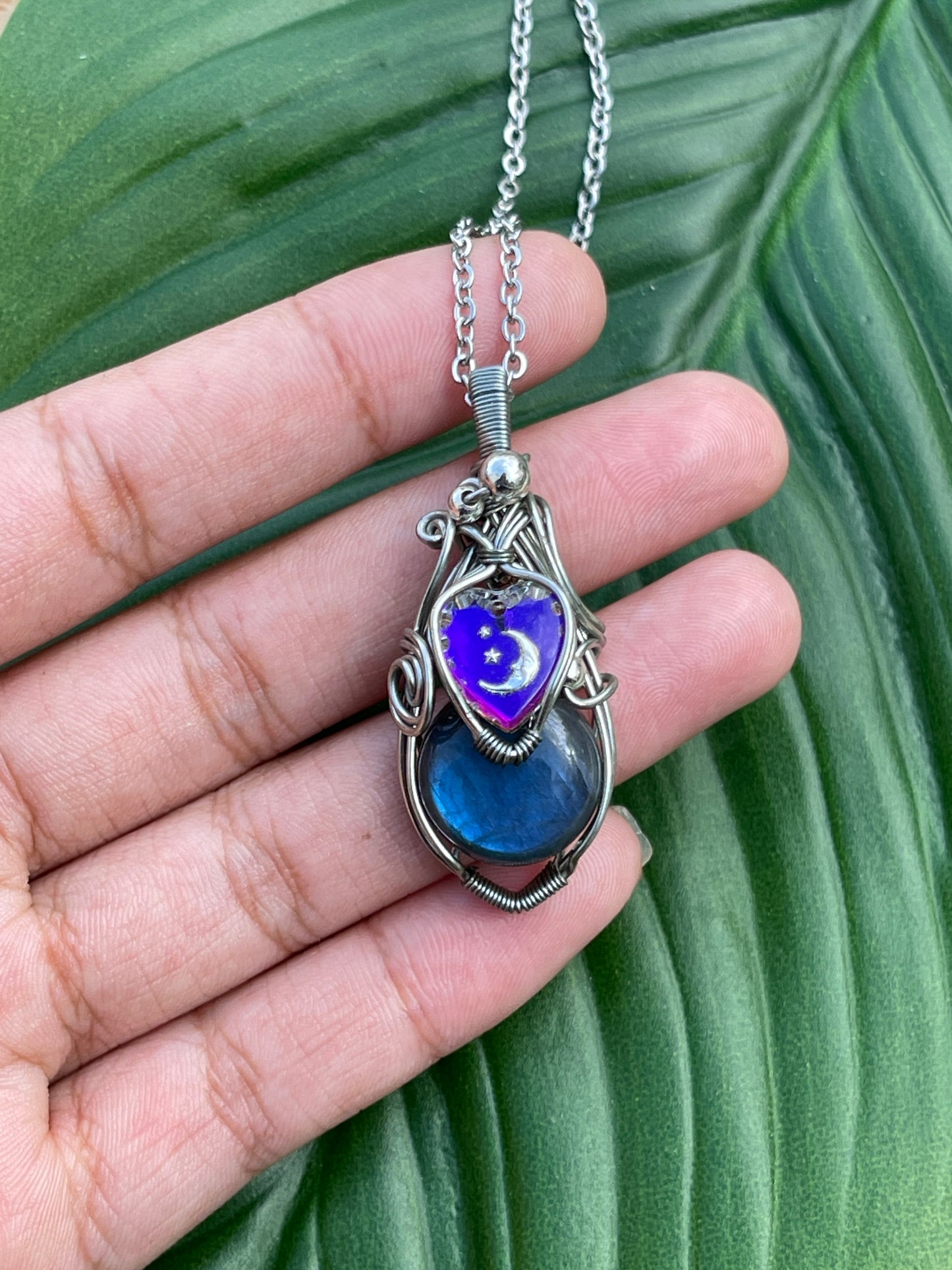 Mini Blue Moon Labradorite Pendant