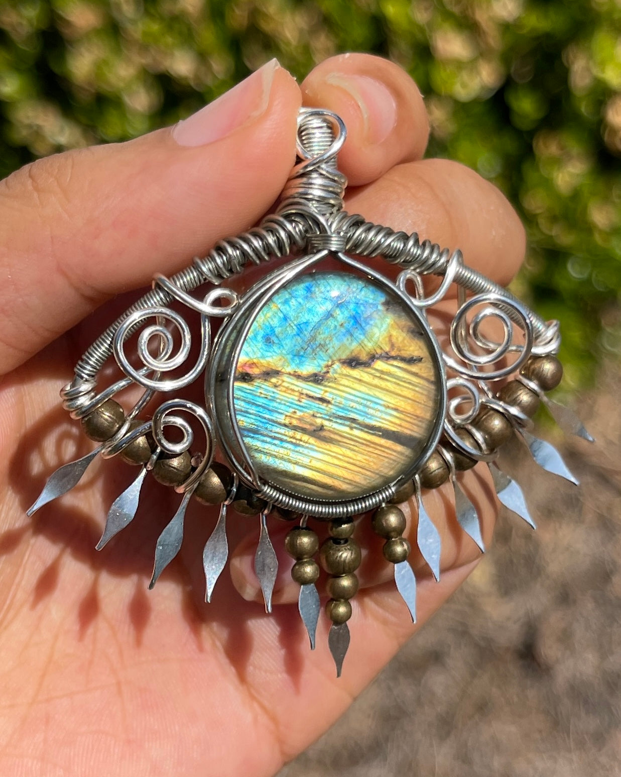 Labradorite All-Seeing Eye Pendant