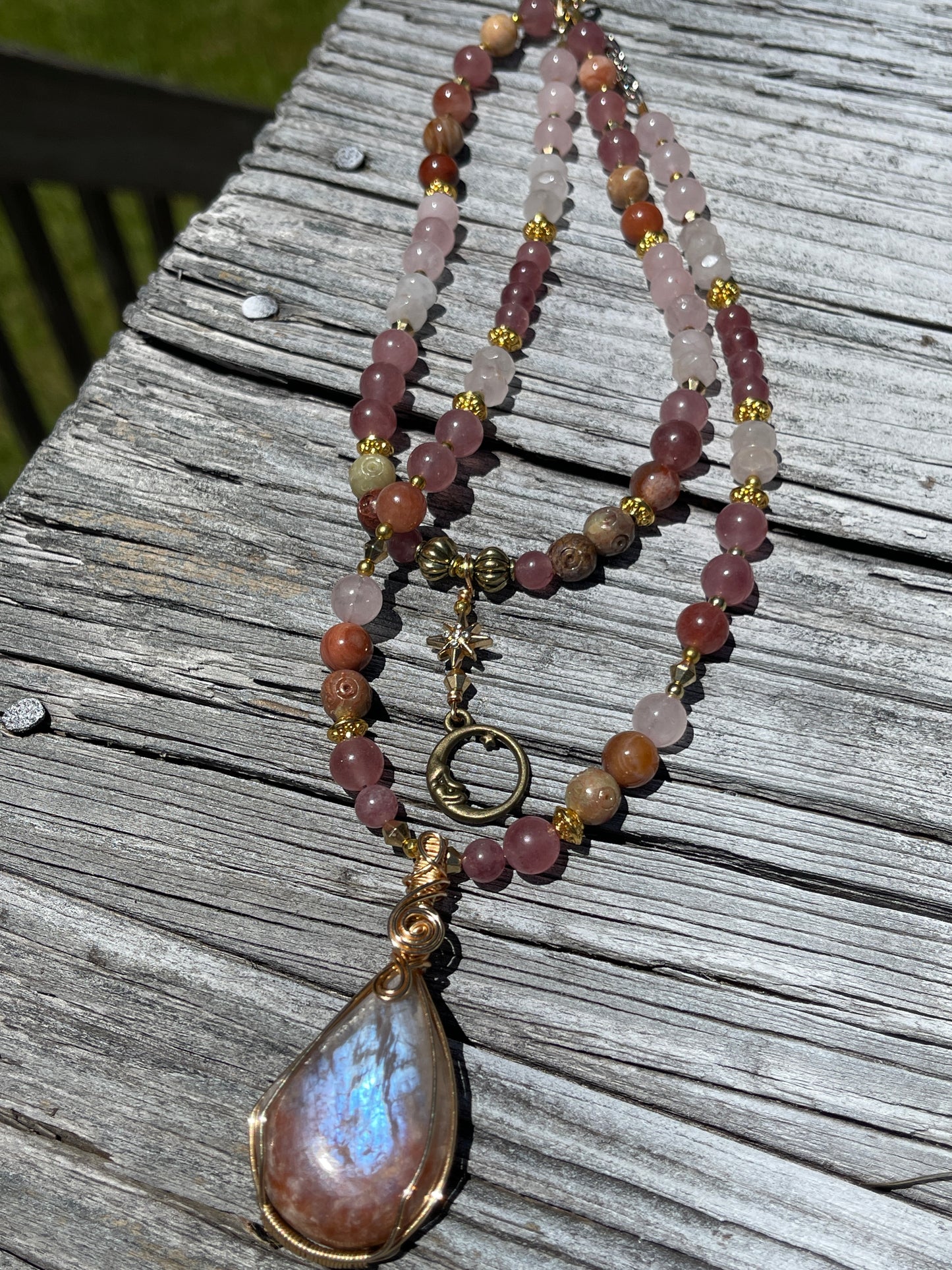 Joy & Manifestation Set • Sunstone, Strawberry Quartz & Rose Quartz Set
