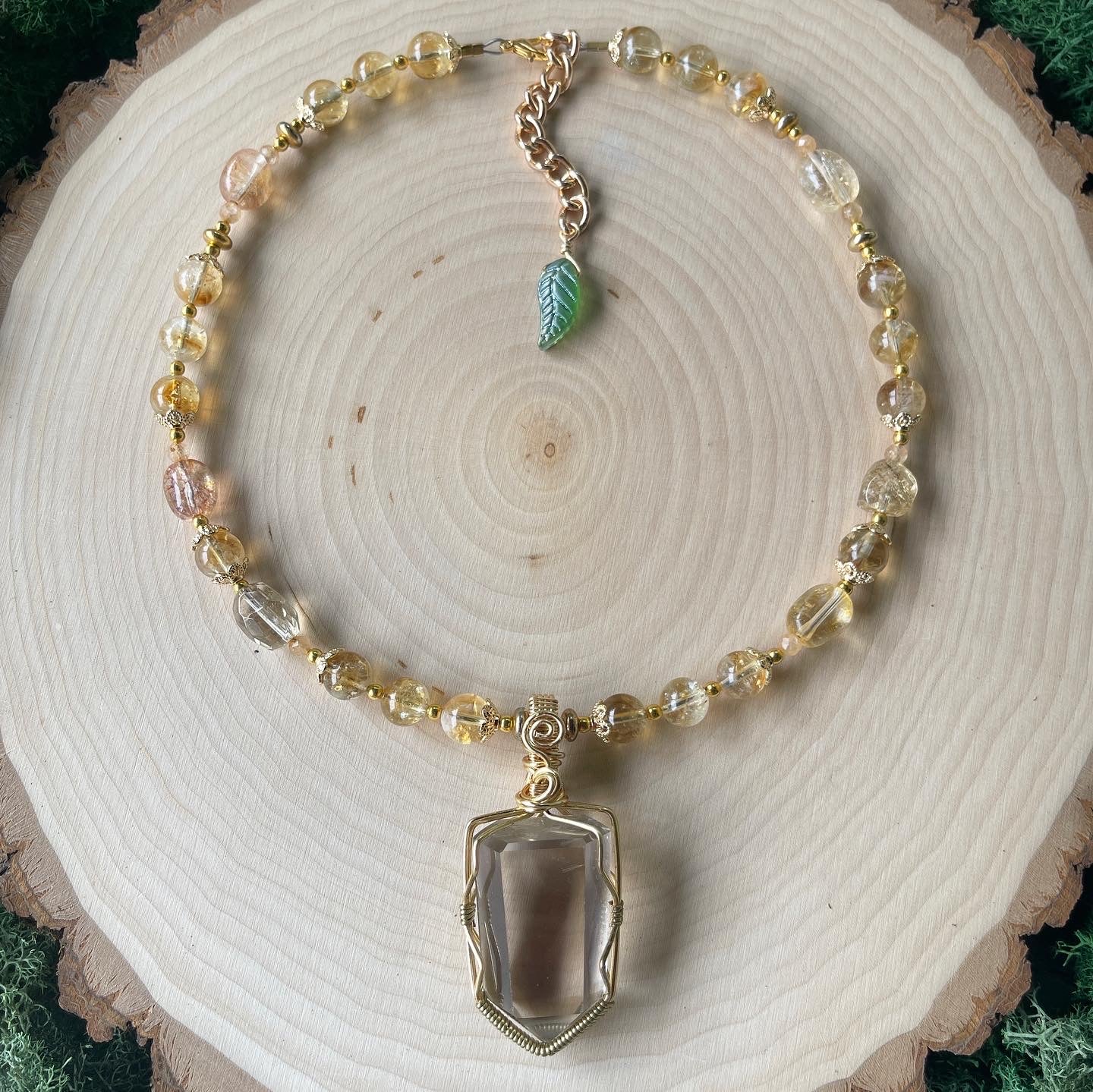 Anastasia • AAA Brazilian Citrine Tower Necklace