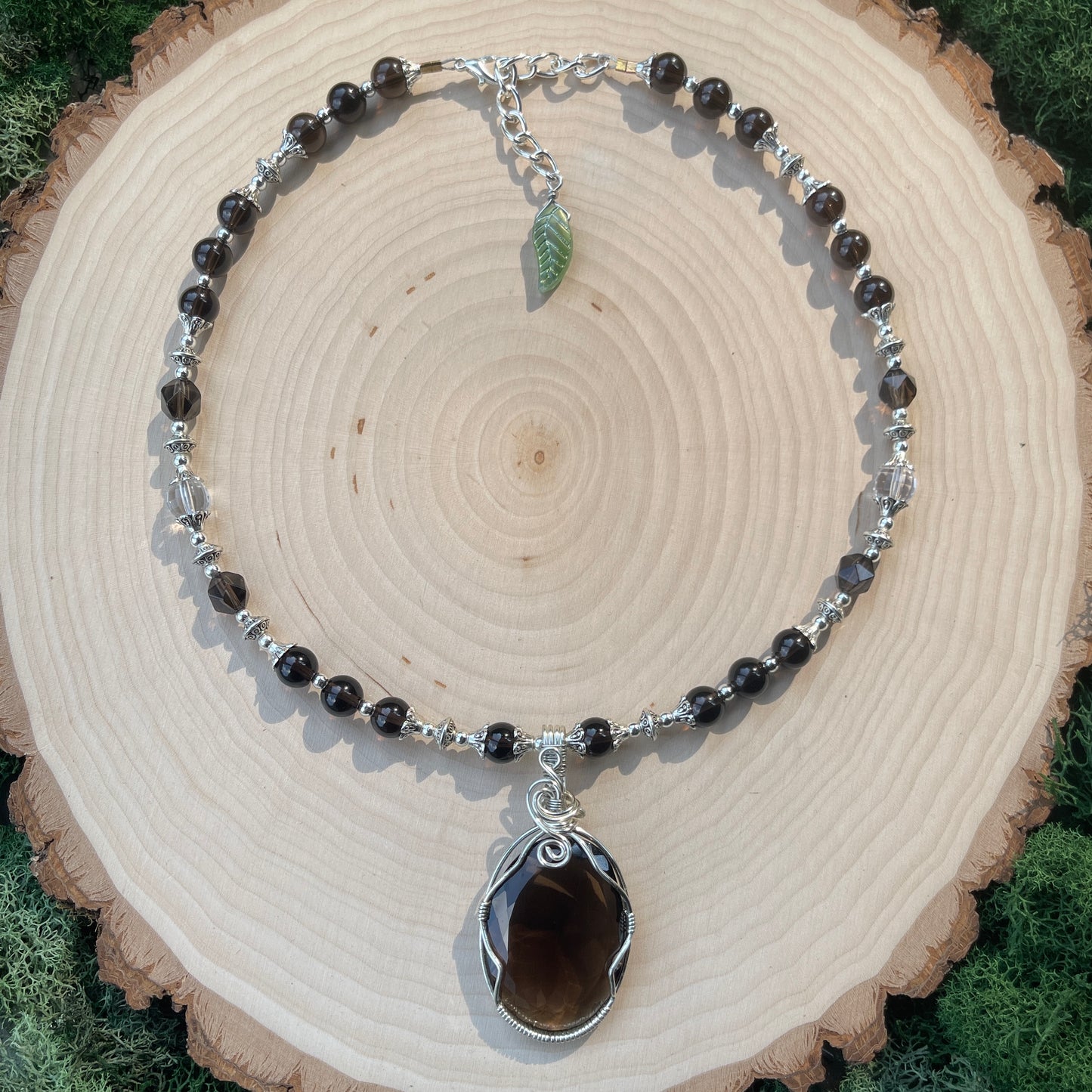 Acacia • Faceted AAA Smokey Quartz Necklace