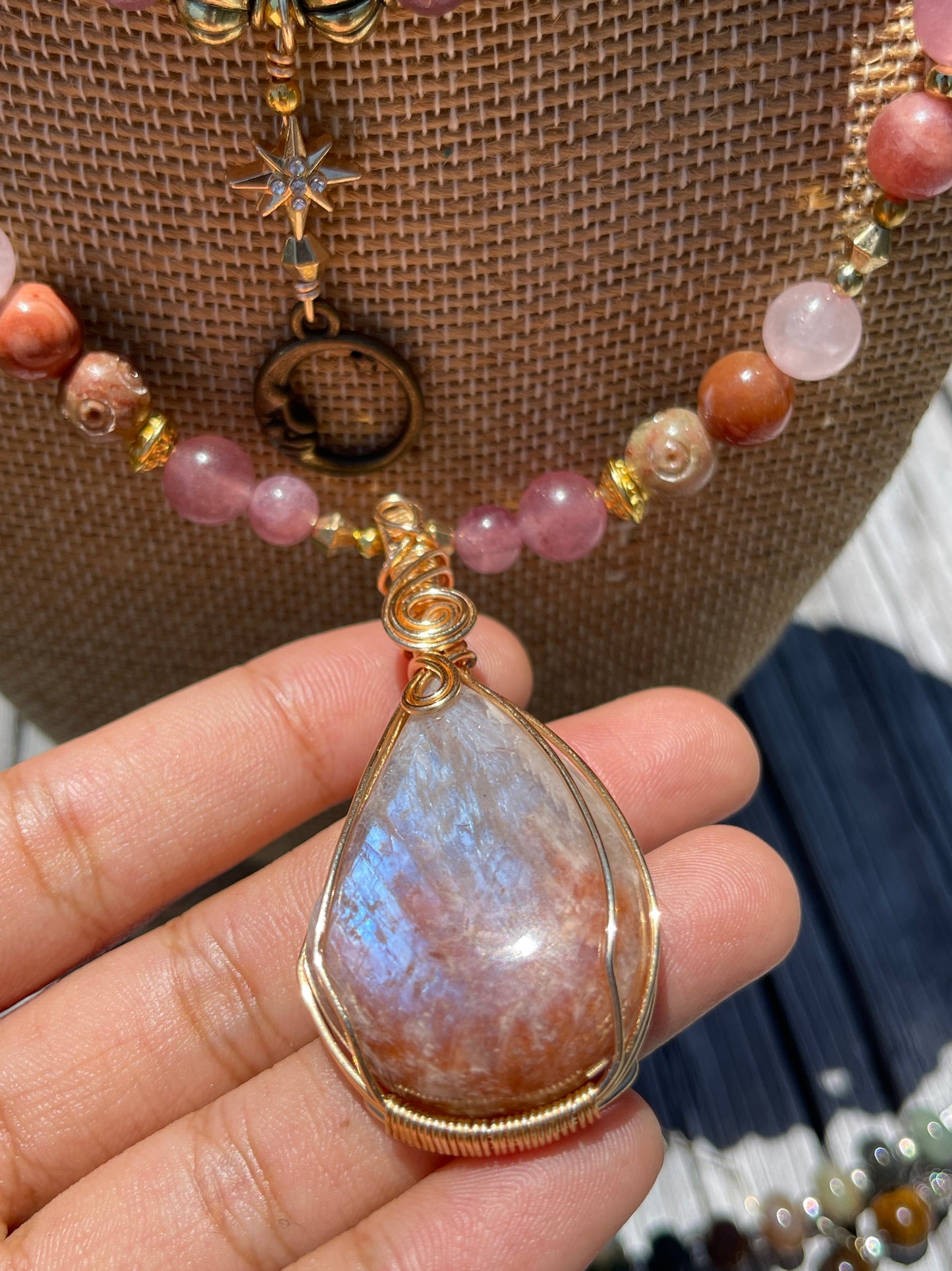 Joy & Manifestation Set • Sunstone, Strawberry Quartz & Rose Quartz Set