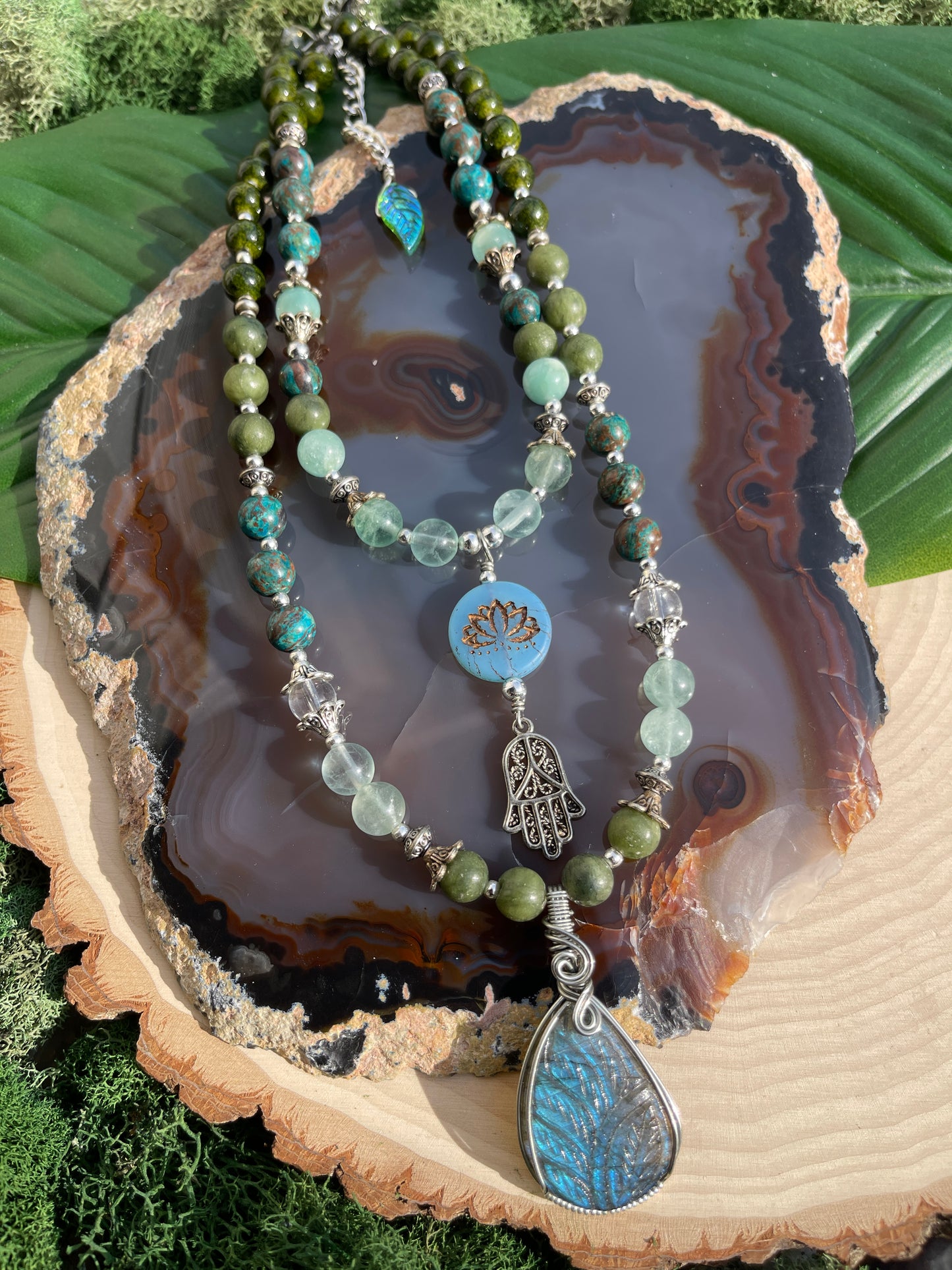 Genesis • Fluorite, Labradorite, Amazonite + Chrysocolla Set