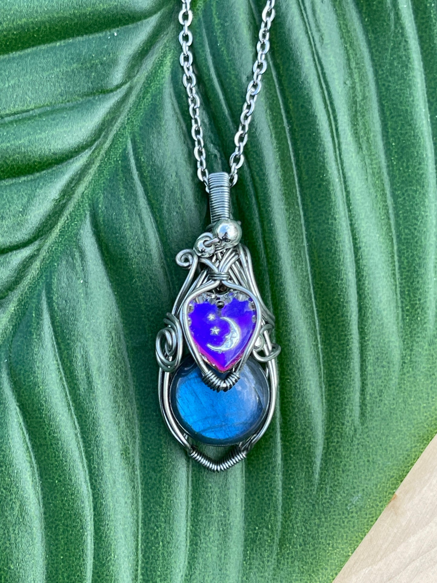 Mini Blue Moon Labradorite Pendant