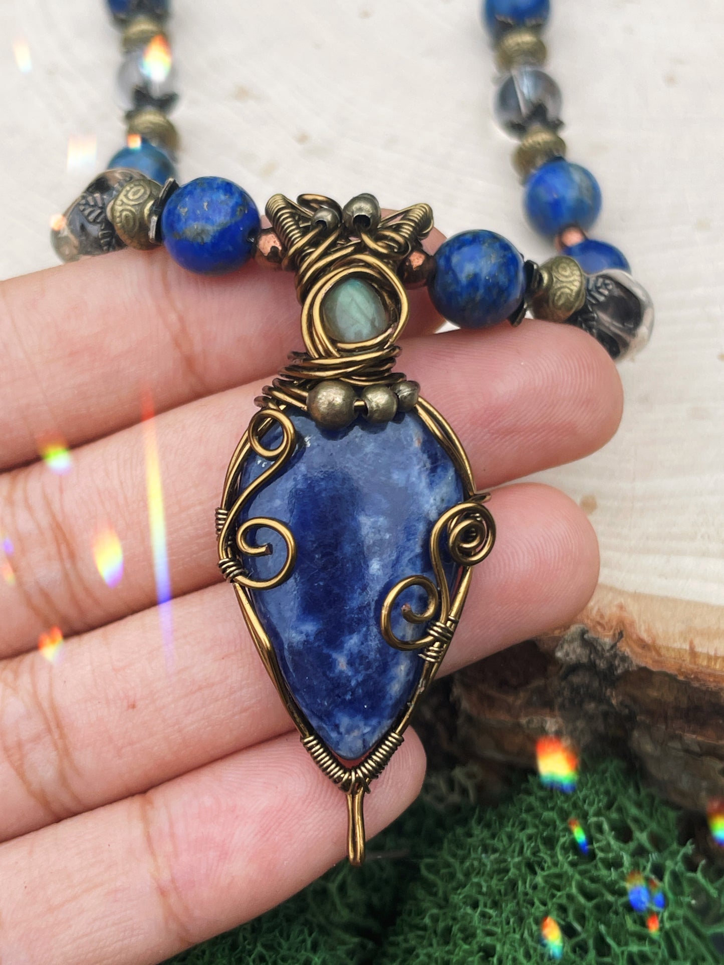 Astralis • Lapis Lazuli + Labradorite Necklace