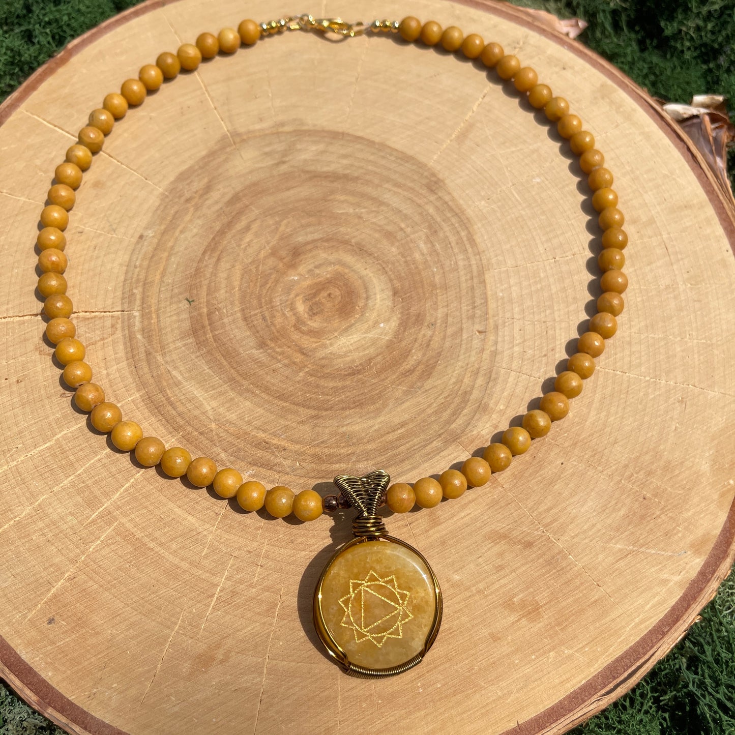 Solar Plexus Chakra • Yellow Jade Necklace