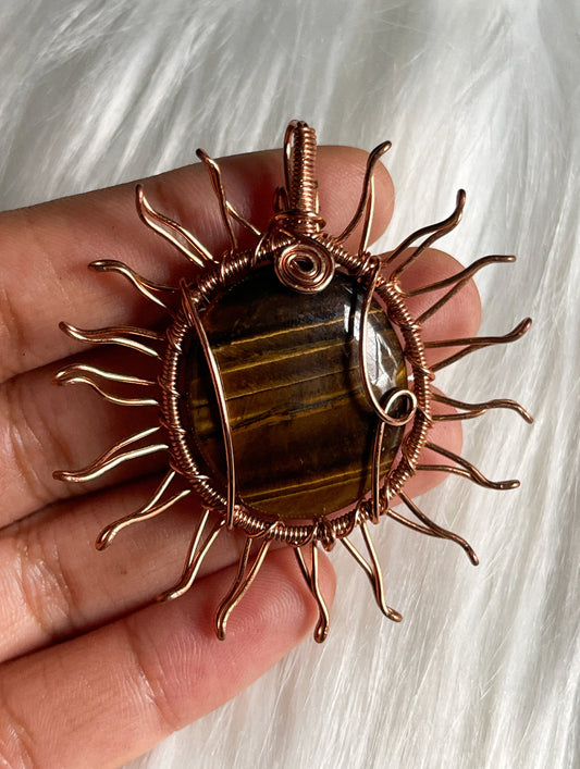 Tiger’s Eye Sun Pendant