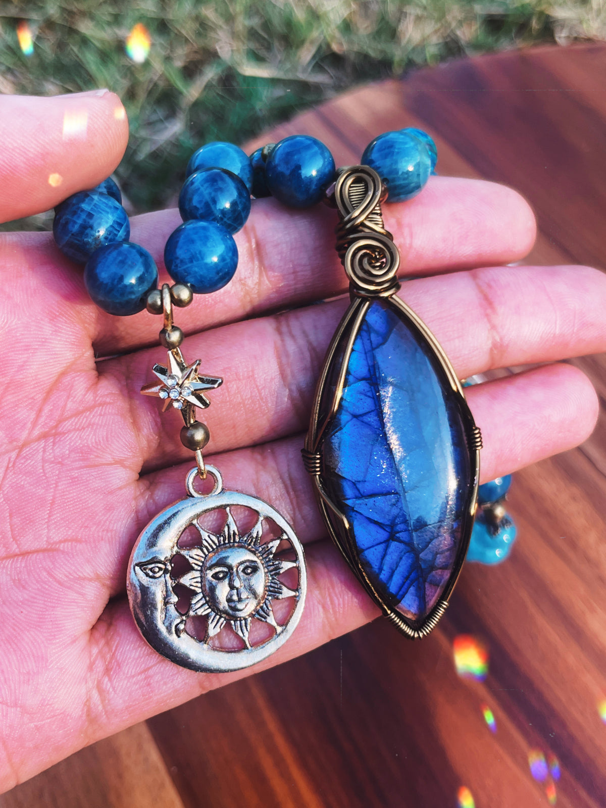 Dreamy • Labradorite, Apatite + Chrysocolla Necklace Set