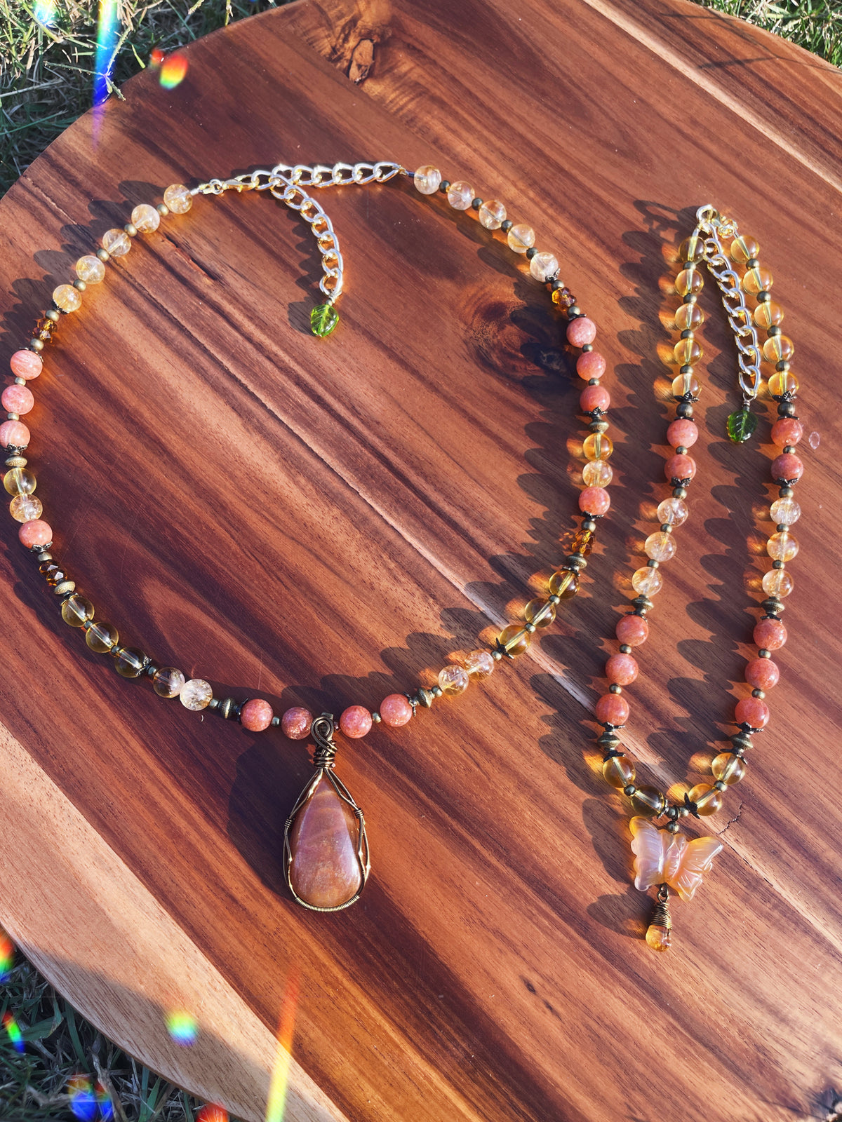 Monarch • Sunstone, Citrine + Carnelian Necklace Set