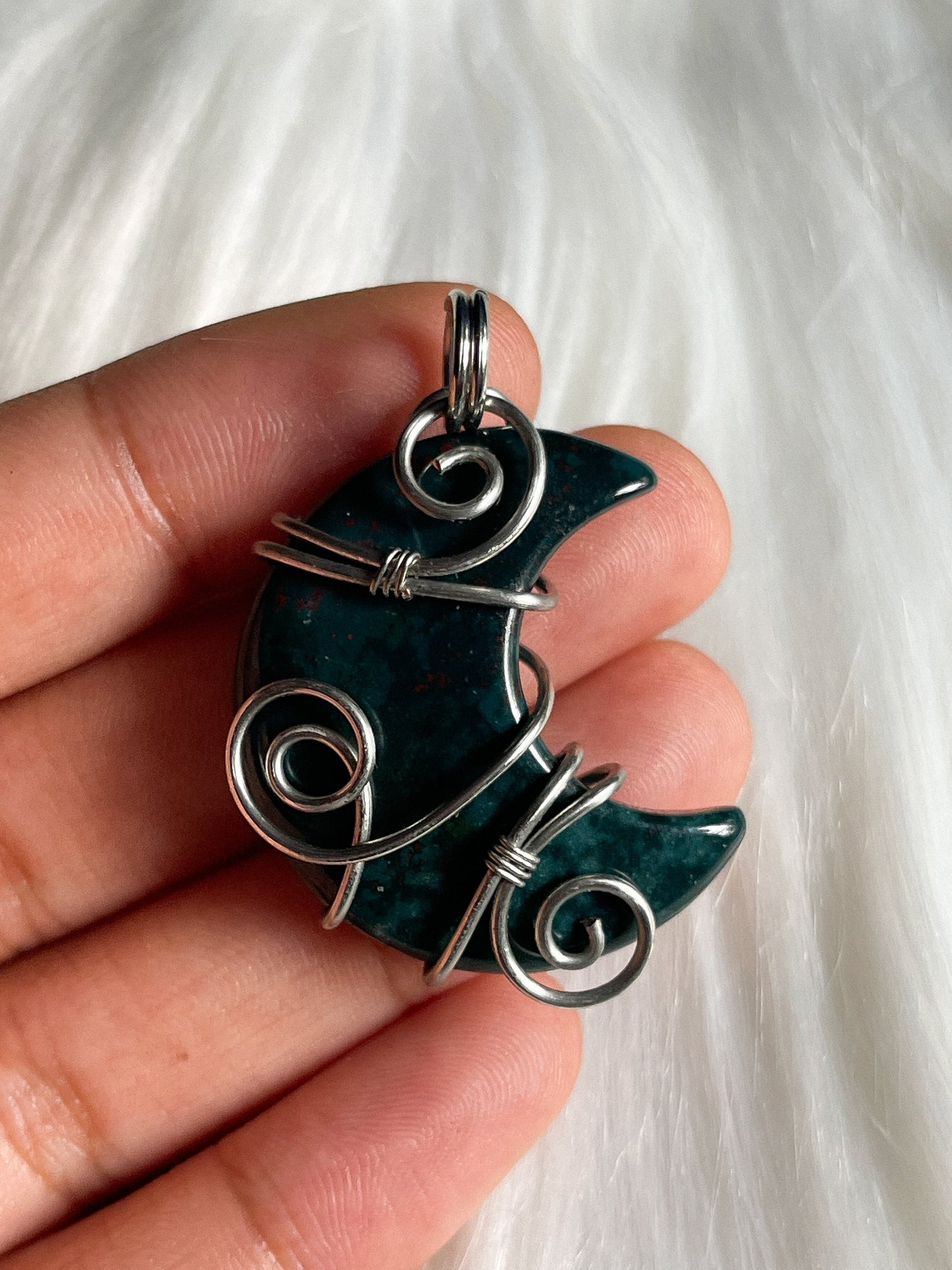 Bloodstone Moon Pendant