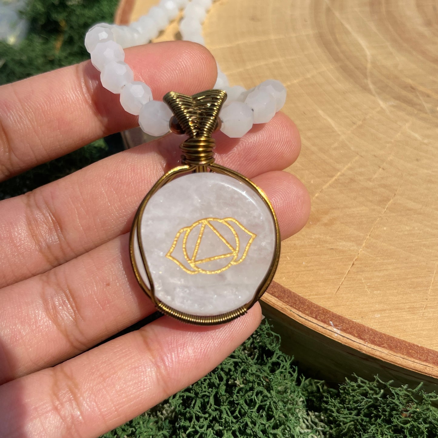 Throat Chakra • White Jade Necklace