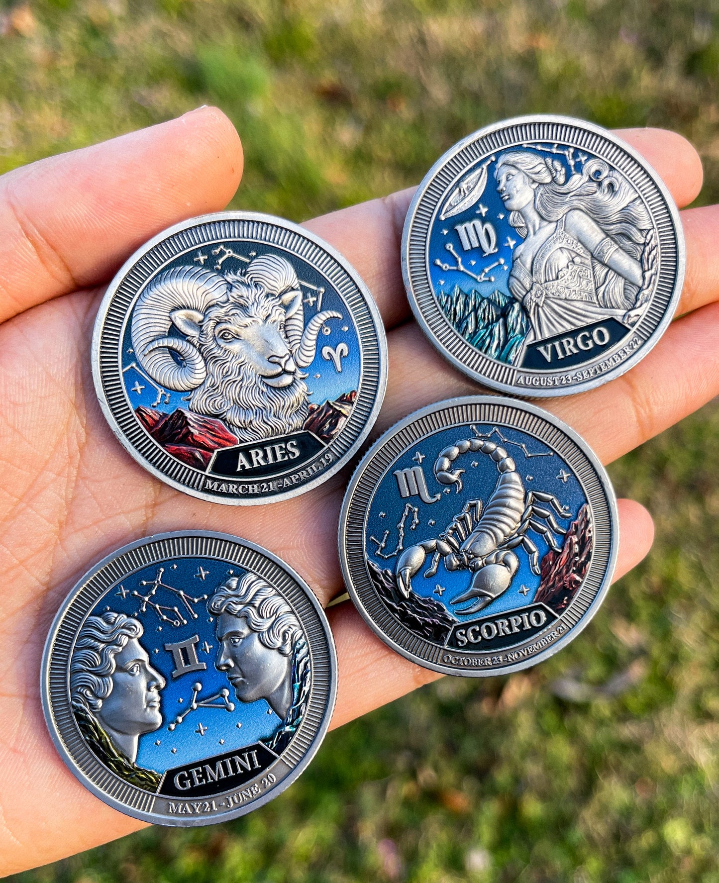 Crystal Zodiac Birthstone Pendants • Claim Your Sign