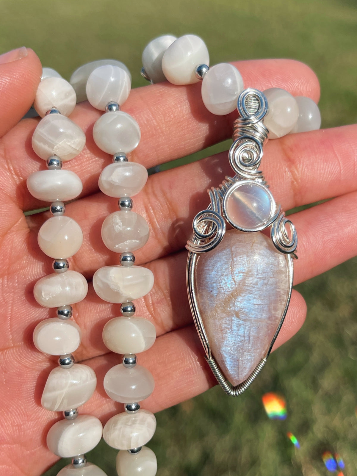 Silvermist • Belmorite Moonstone Necklace
