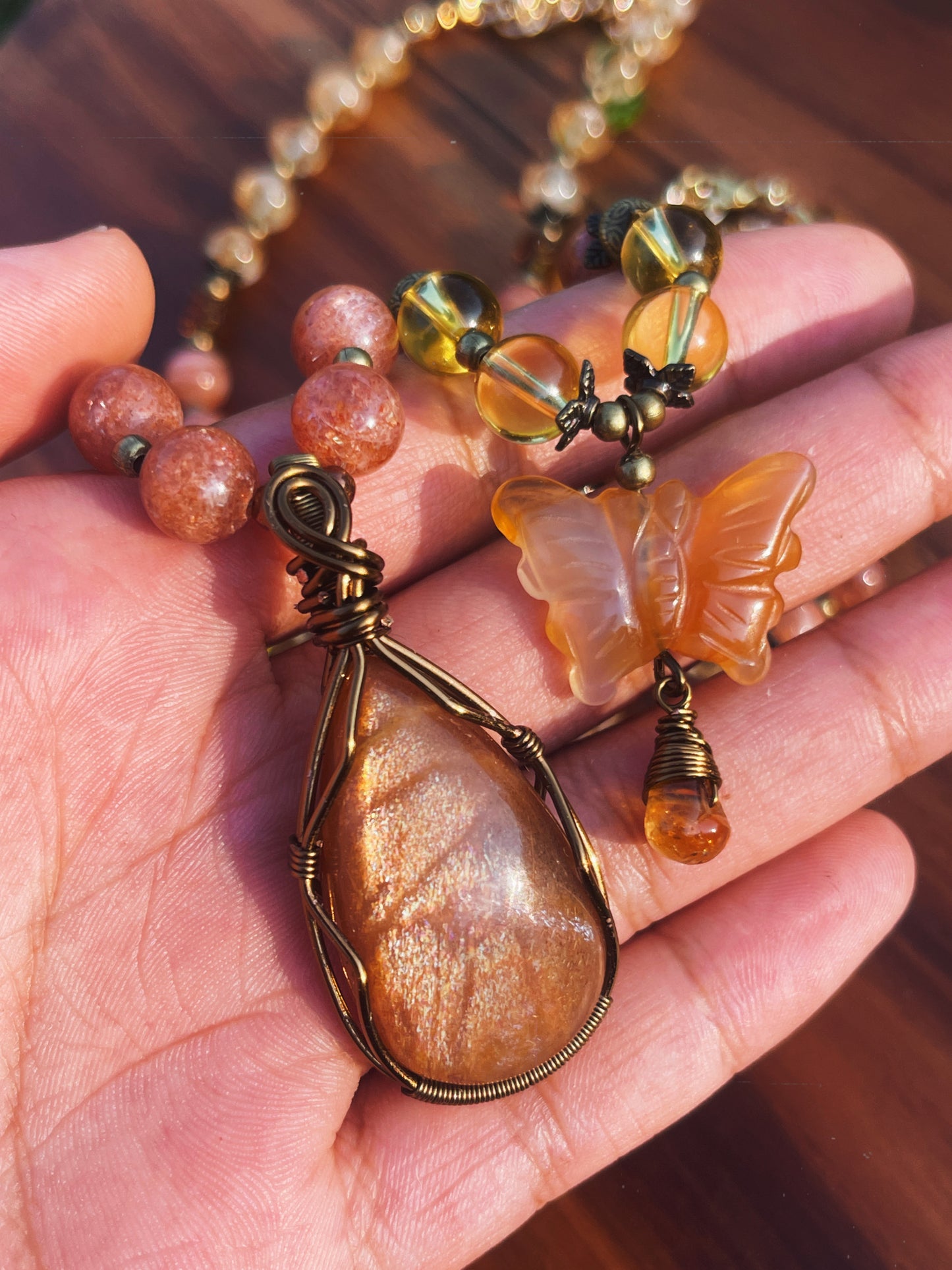 Monarch • Sunstone, Citrine + Carnelian Necklace Set