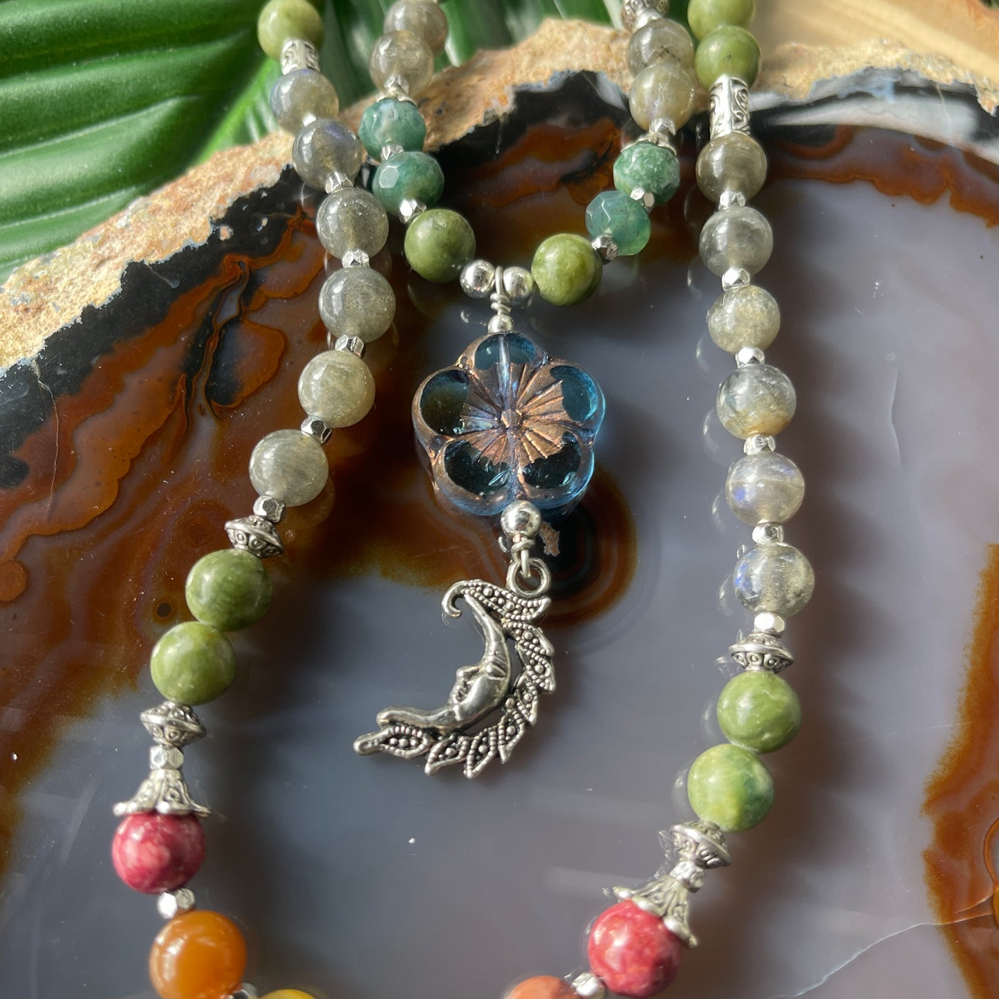 Flora • Moonstone, Labradorite, Agate + Jade Set