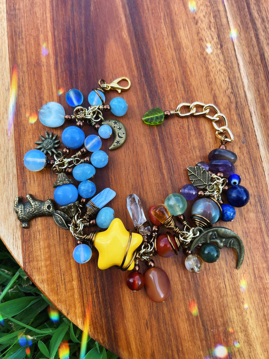 Horizon • Rainbow Crystal Charm Bracelet