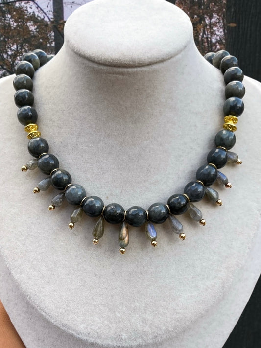 Halo • 12mm Labradorite Goddess Choker