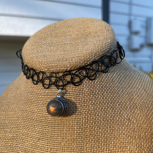 Labradorite Tattoo Choker