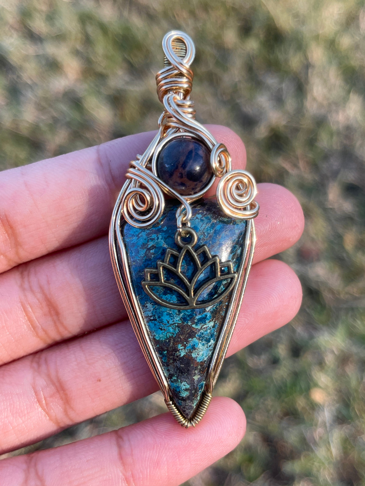 Azurite + Sodalite Pendant